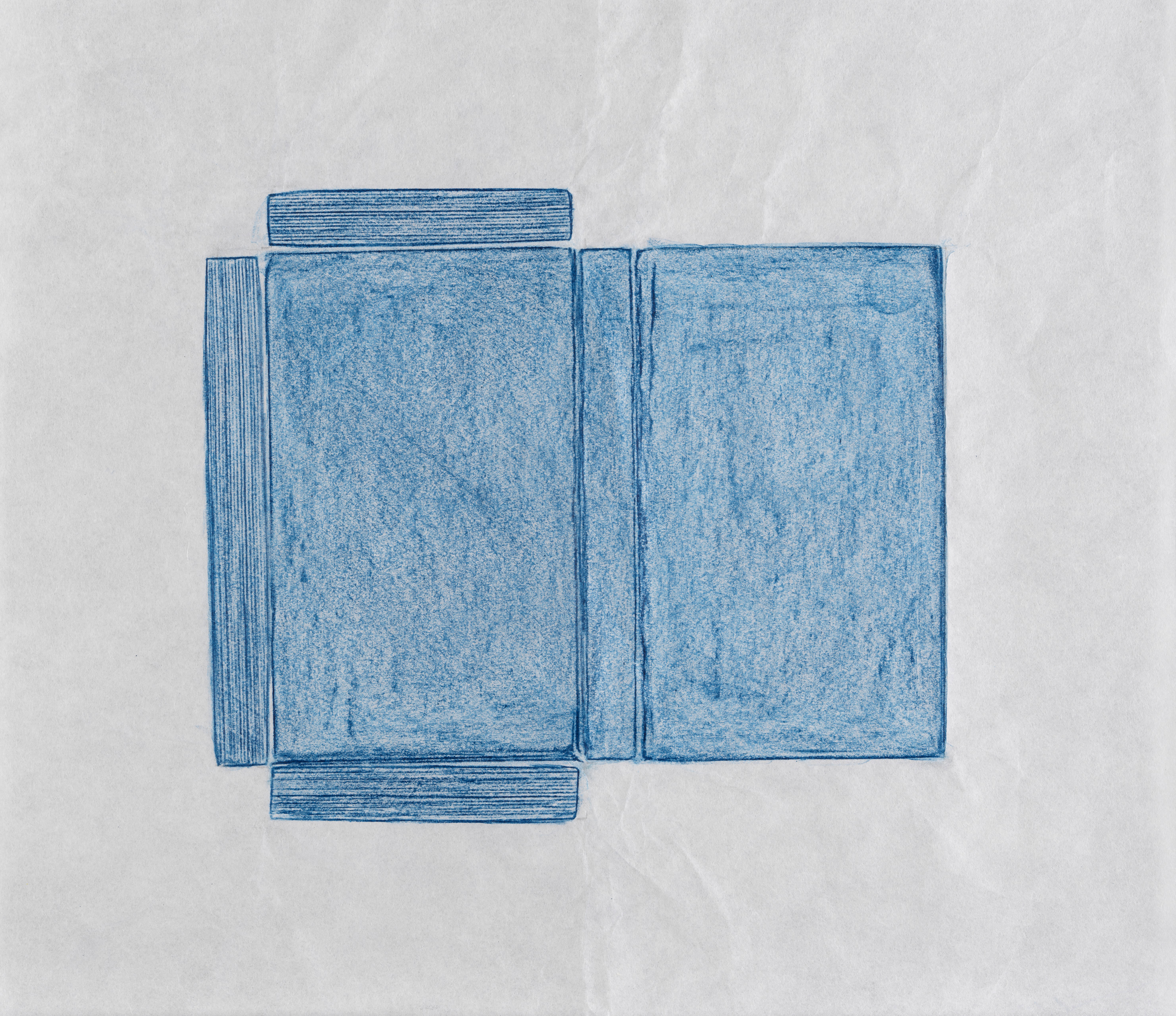 Sisterhood is Powerful, 2017. Rubbing [frottage]; encaustic and wax on paper, 14 x 16 inches