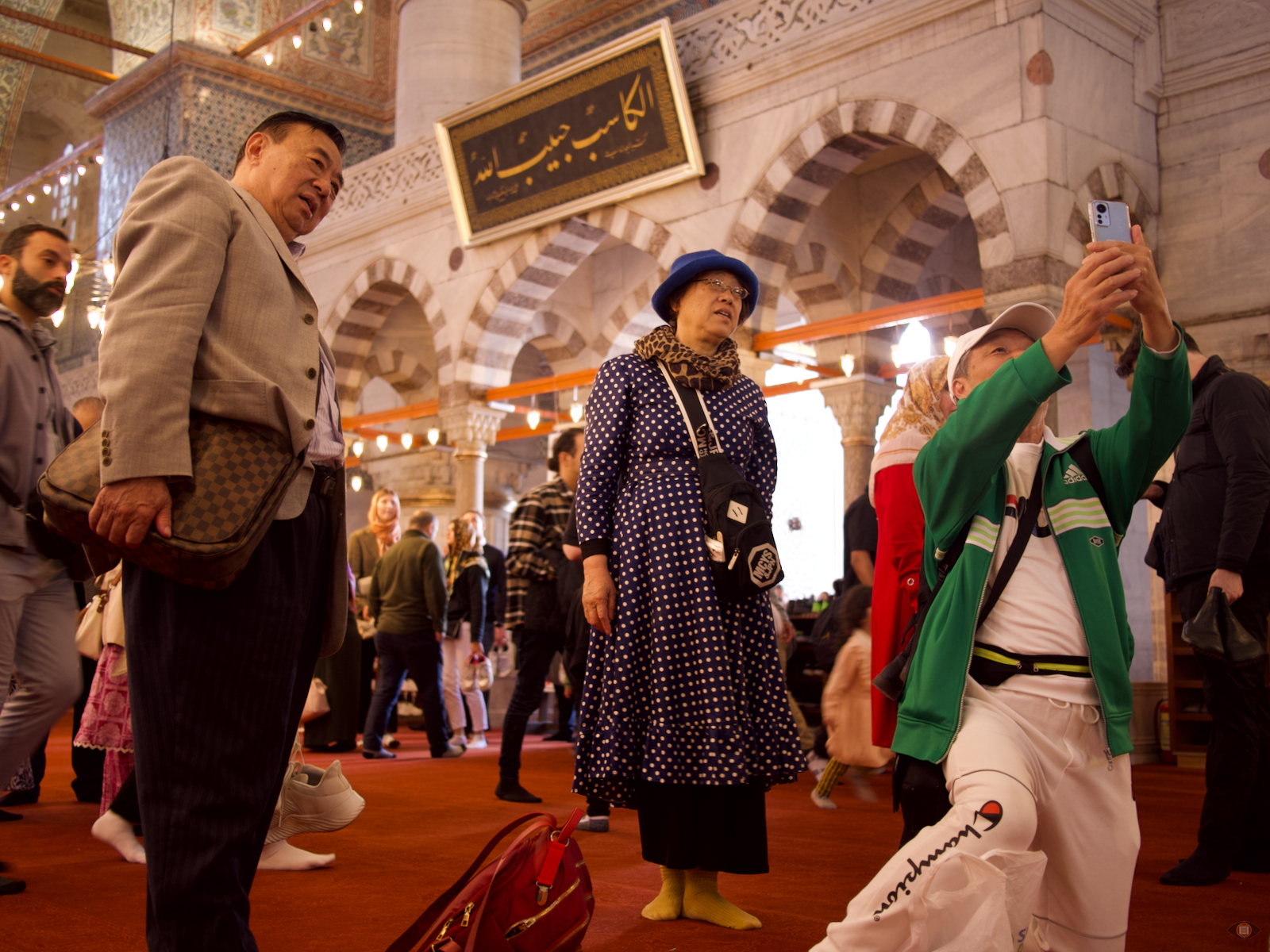 Tourists inside Hagia Sophia, May 2023