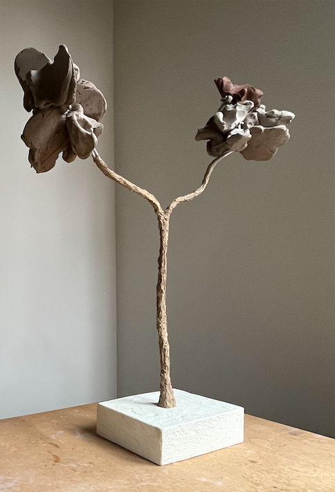 Bonsái I Dried Clay, Iron, Concrete, Car Putty 60 x 70 x 40 cm 