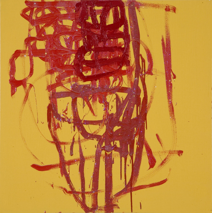 Halo 31, 2007, oil on canvas with crystallina powder, 30x30in