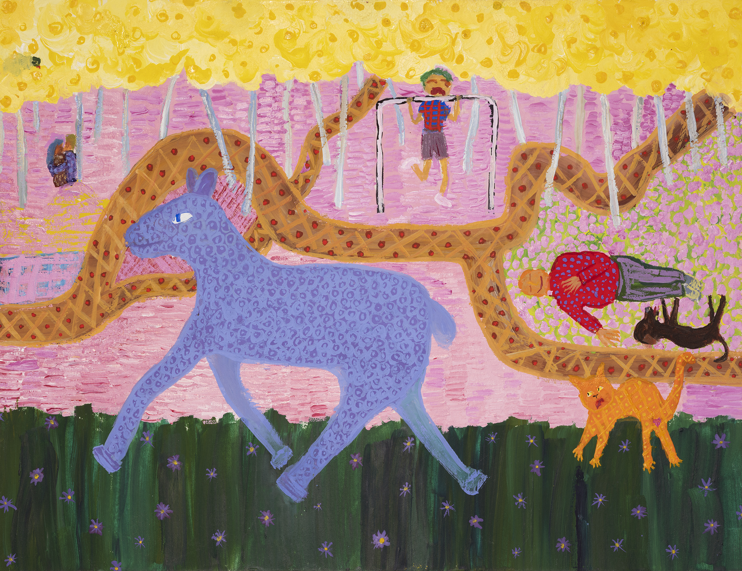 The forest, Gouache on paper, 20x26 cm, 2024