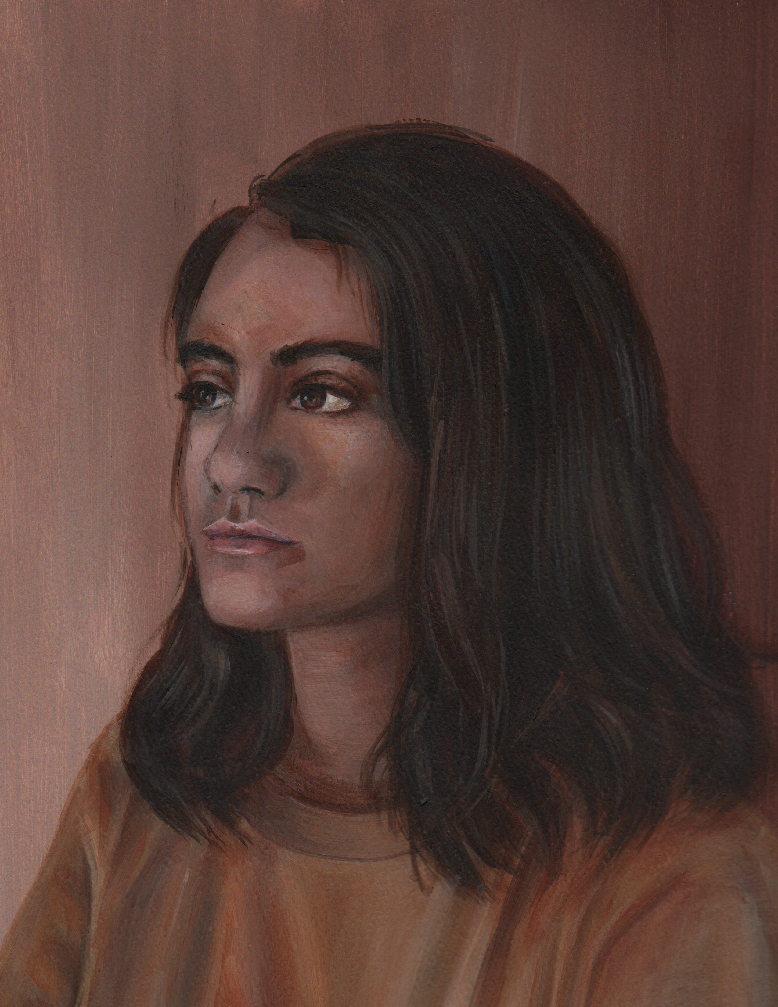 Portrait Study l 9 x 12 Inches Acrylic Paint 2020