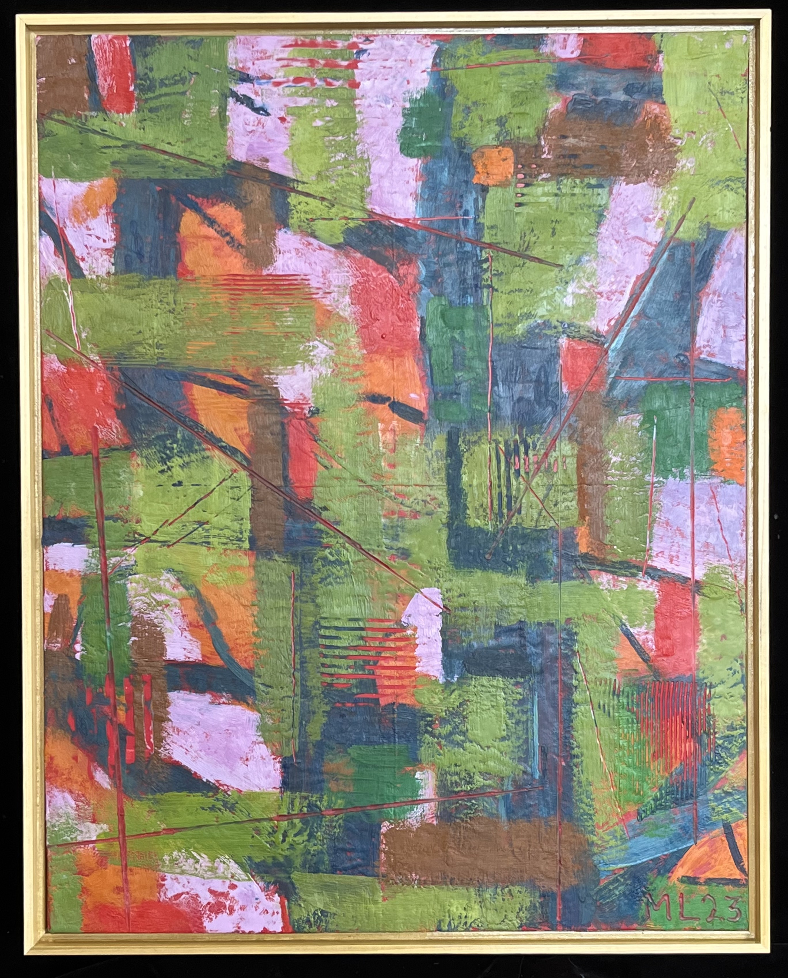 Pictograph 9. 2023. encaustic on panel. 23 1/2" X 18 1/2"
