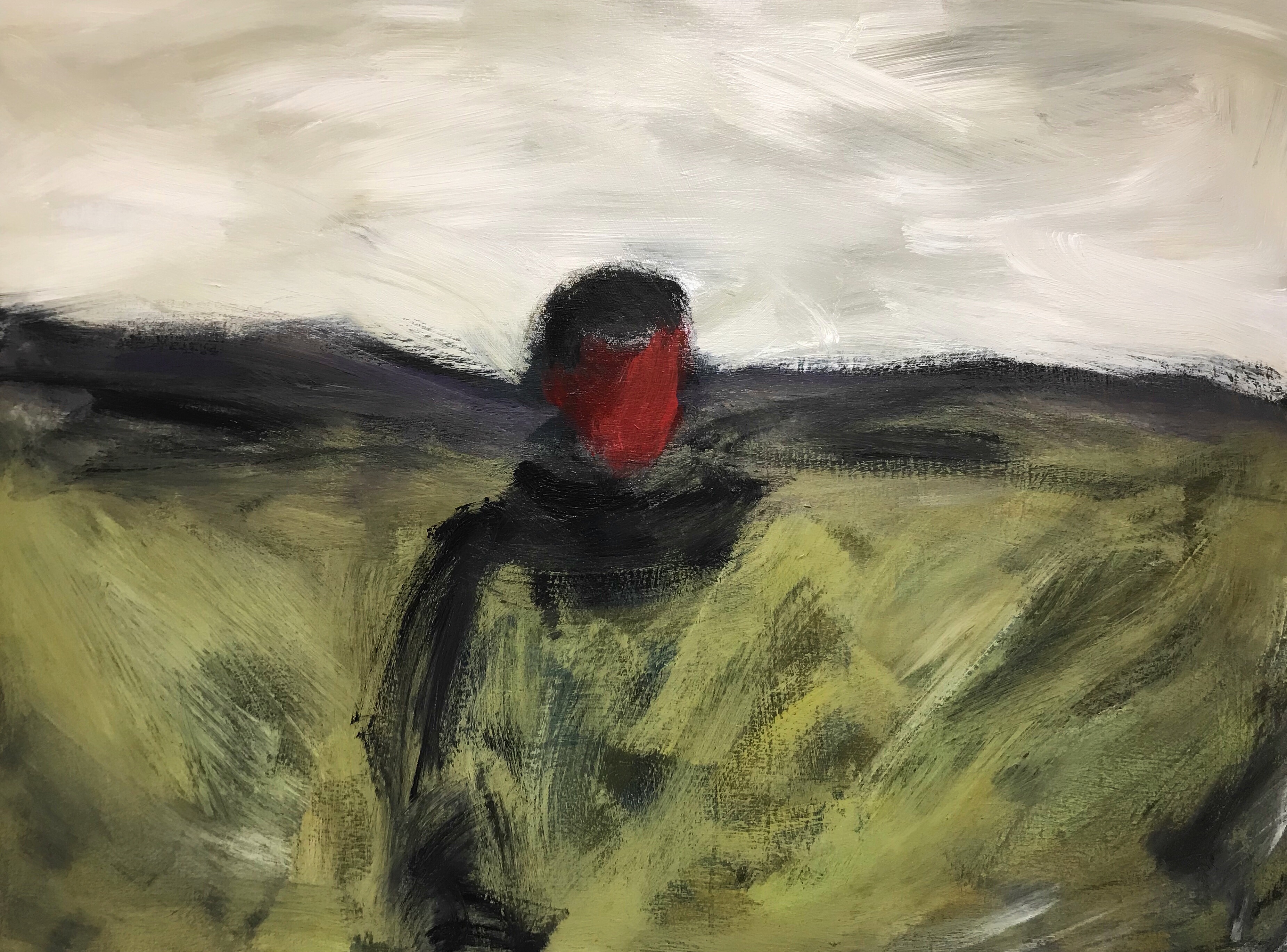 Red Face. 2017. acrylic on canvas. 36x48 inches. 92x123 cm.