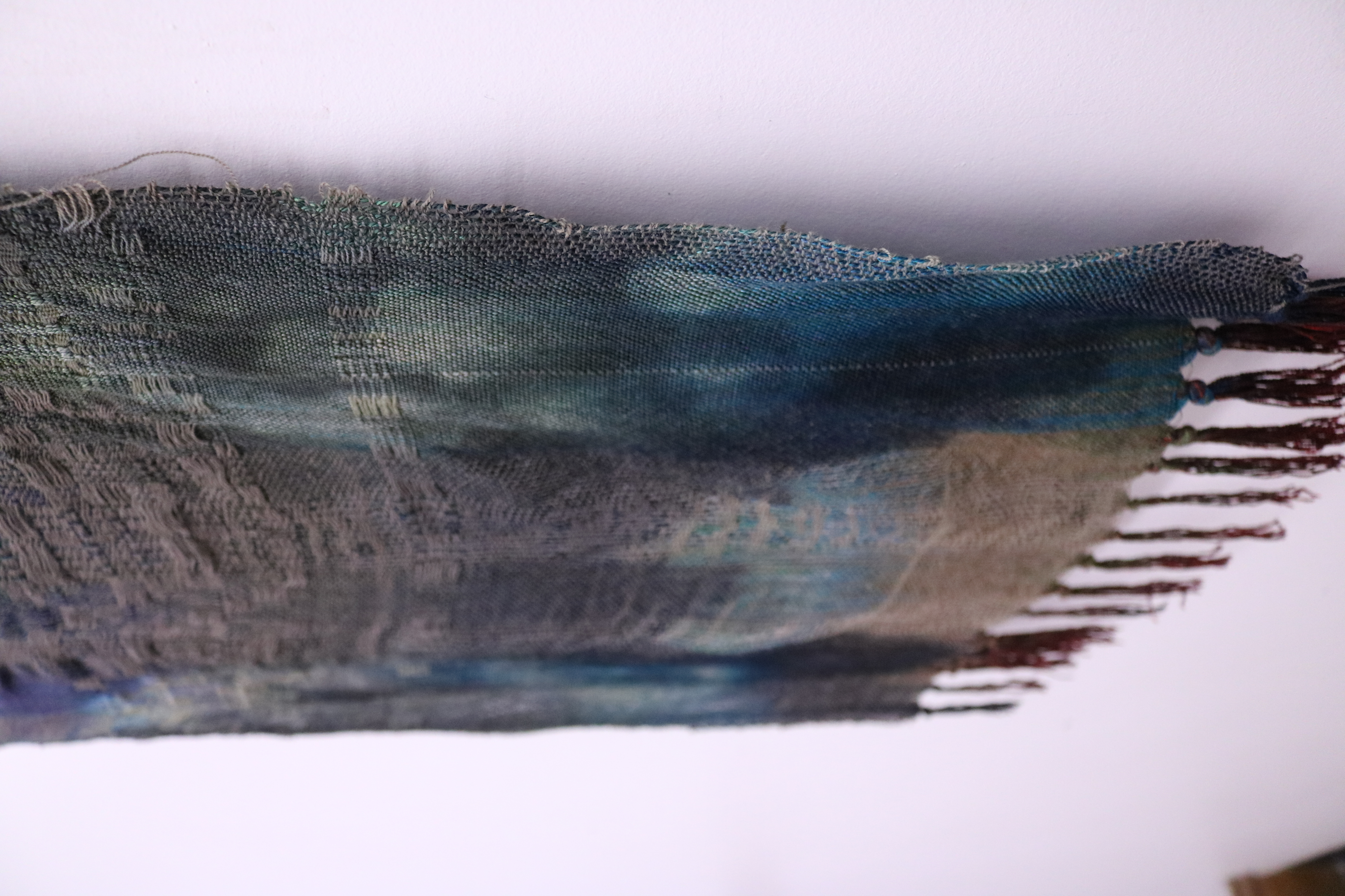 Squeeze (detail), silk and wool