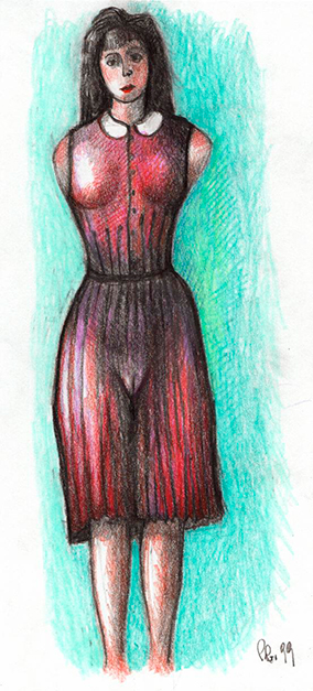  AMORE    1999 matita e pastello su carta cm32x24 