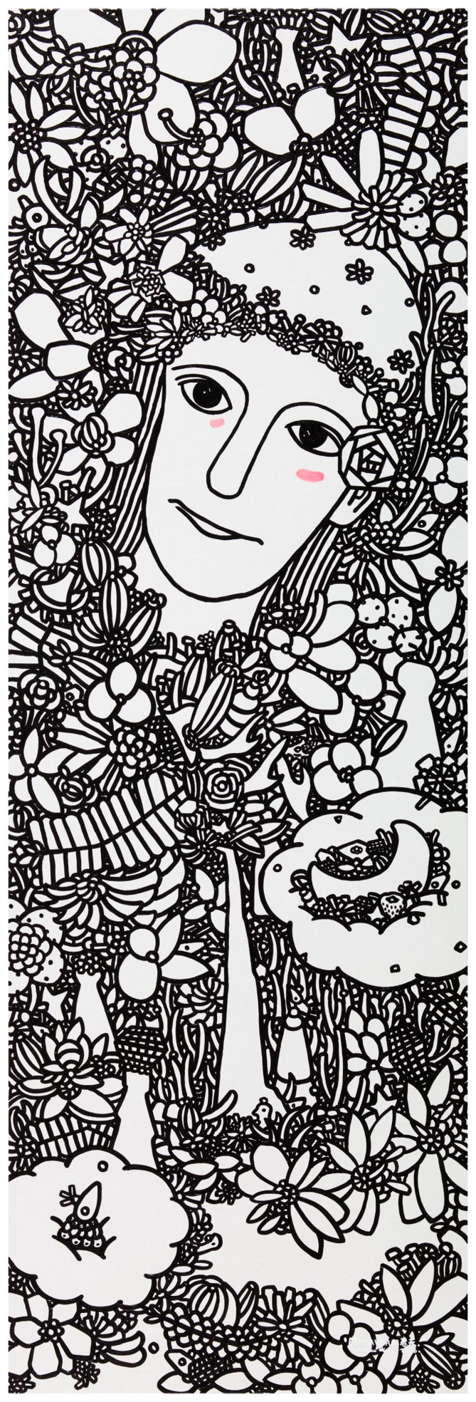 PRIMAVERA . 春天。PRIMAVERA . Spring。Acrylic. Oil paint. Linen Cm 180 x 60 2016