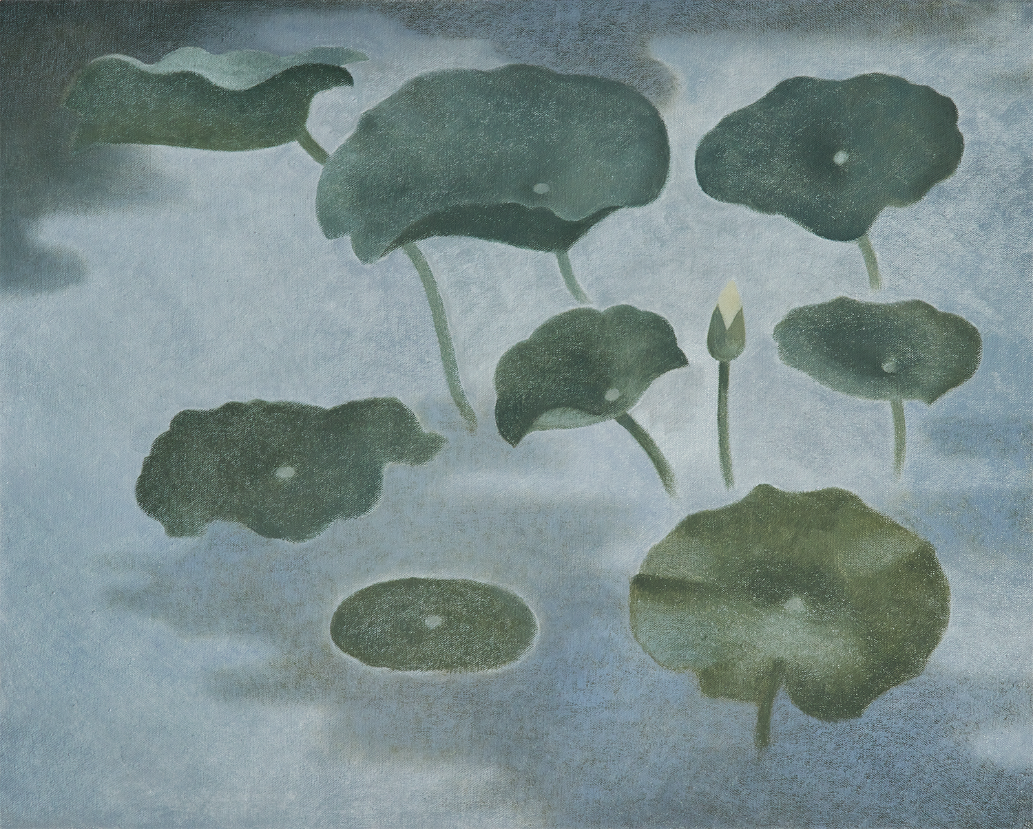 "Flor de lótus", 2025, óleo sobre tela