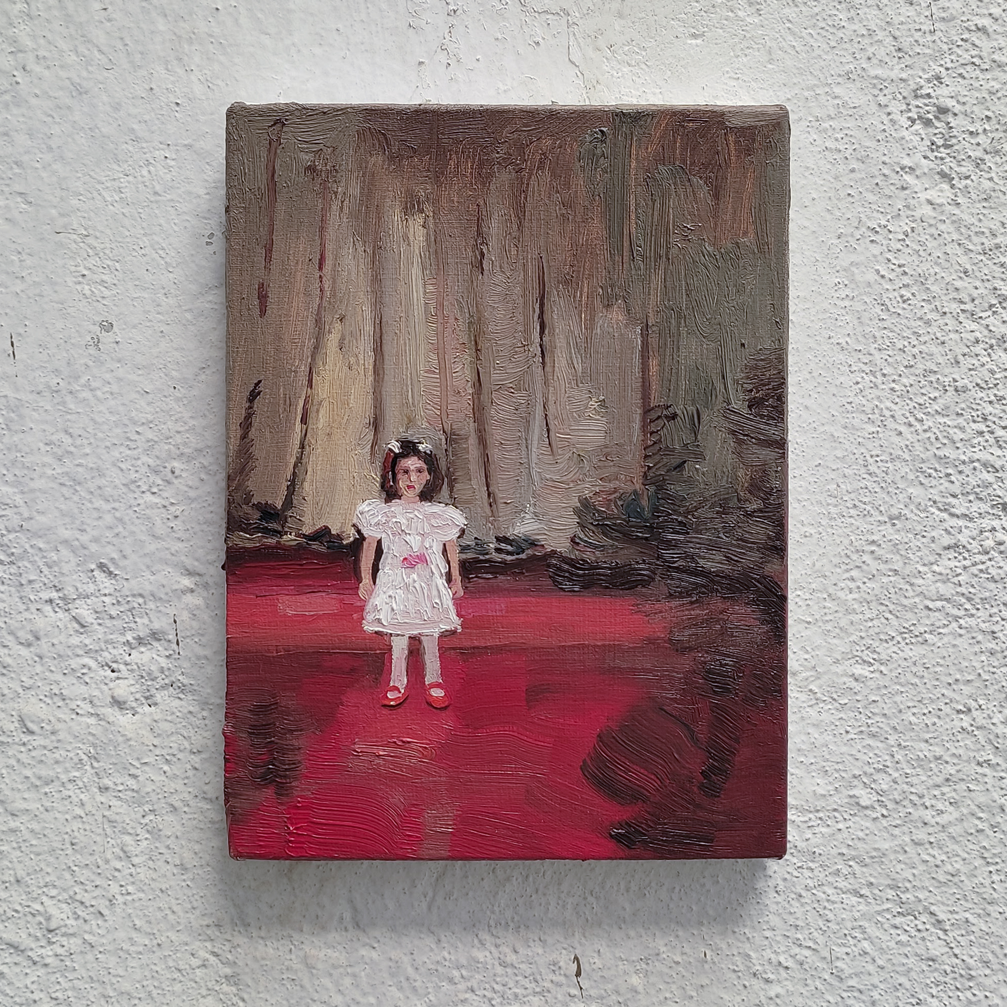 Menininha, 2023&oacute;leo sobre tela 18 x 13 cm