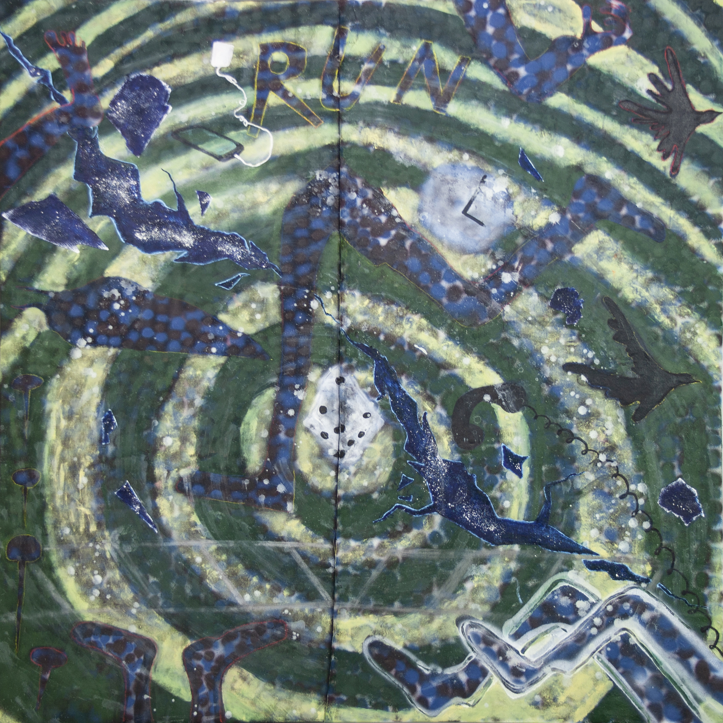  RUN, 160x160cm, 2021