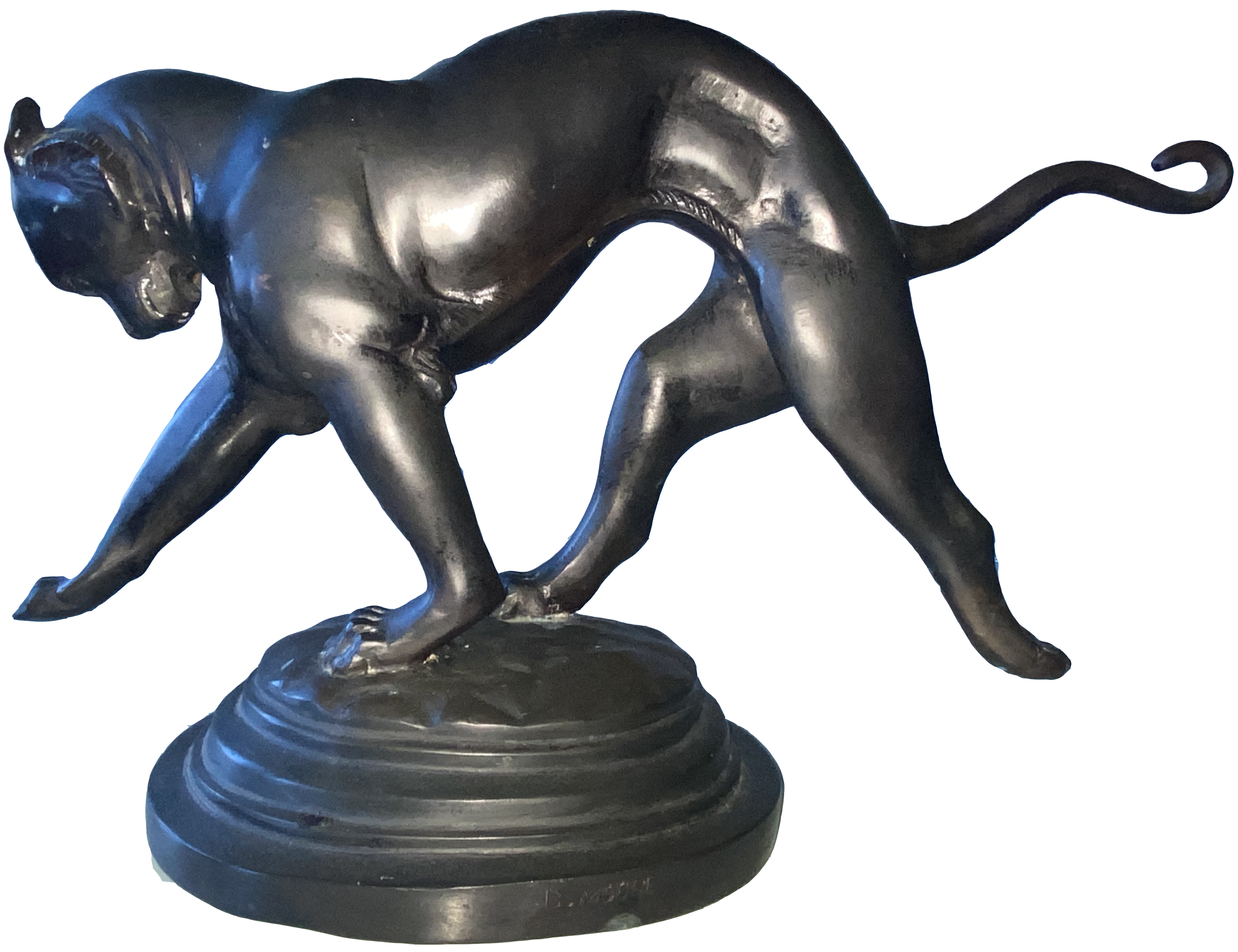 art deco panther sculpture