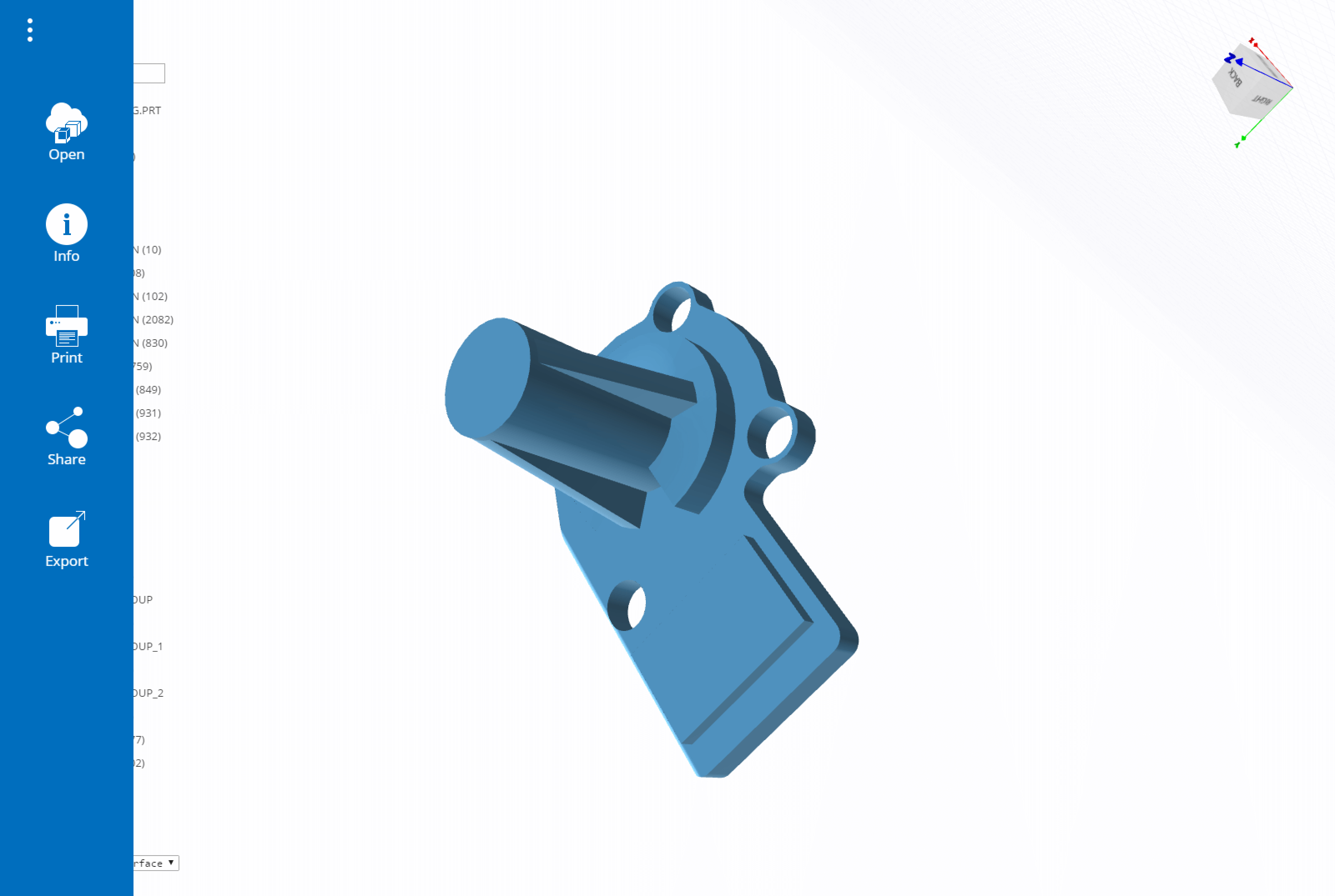 Opens the global commands, such as the cloud management portal.