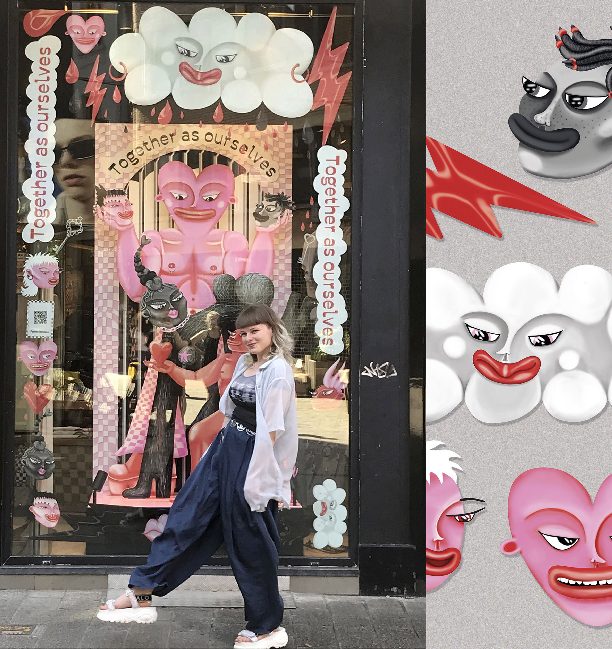 "Together as Ourselves" window display for VANS - 2021