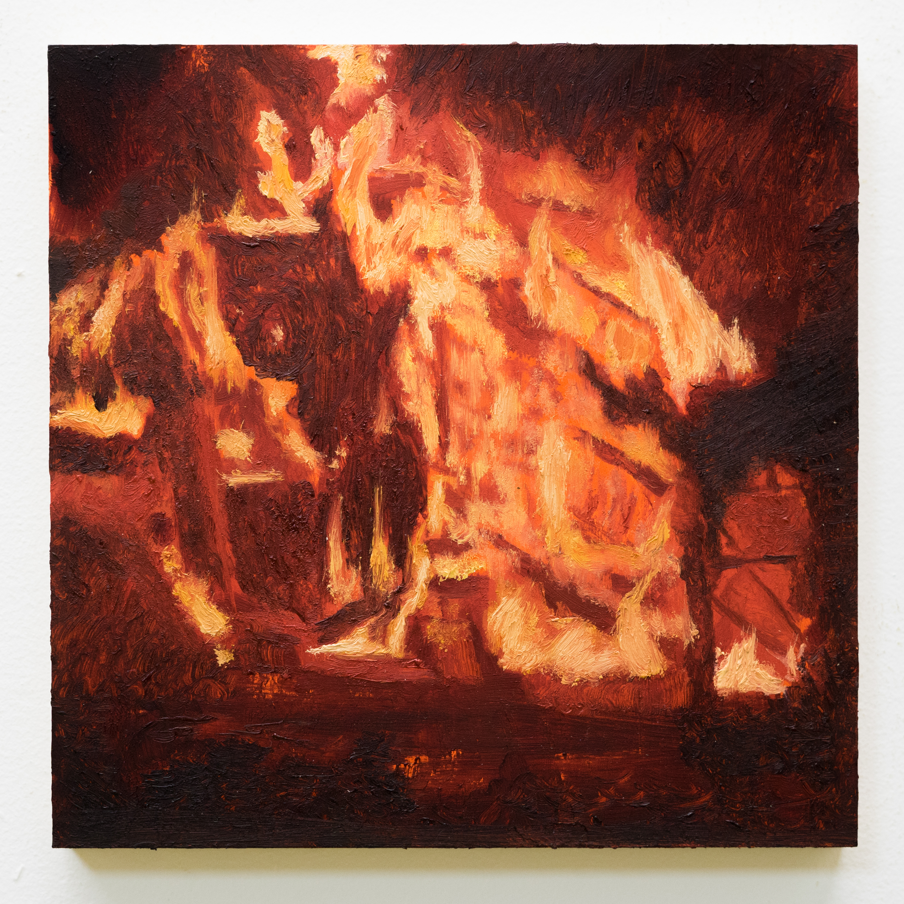 "Engulfed", Oil and Acrylic on Panel, 8 x 8"