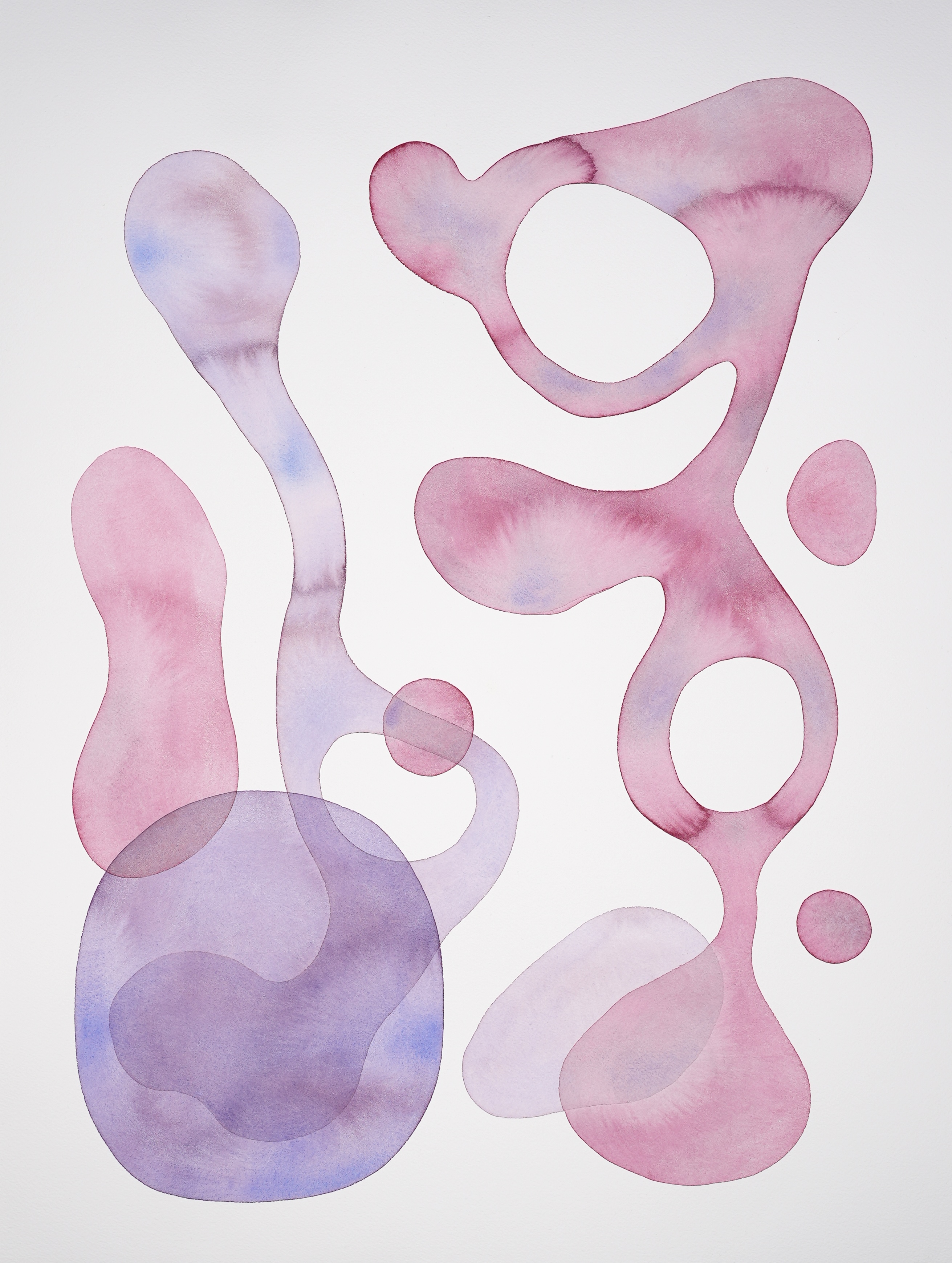 Graphic Score TSL25011802 (2025), watercolor on paper, 46 x 61 cm