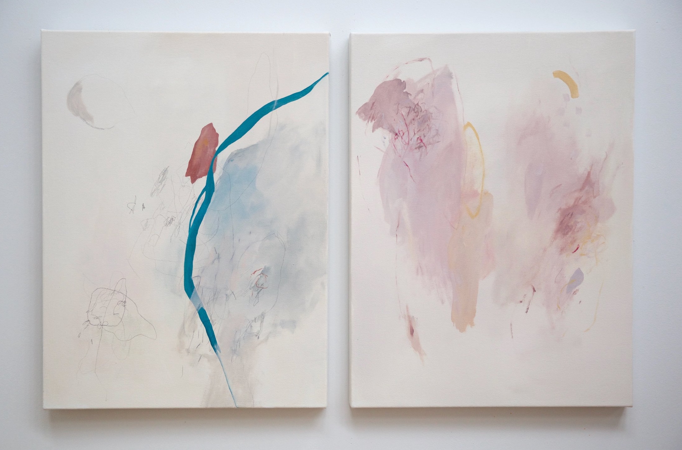 Be There Soon, Oil on Canvas, 18 x 24 in. each