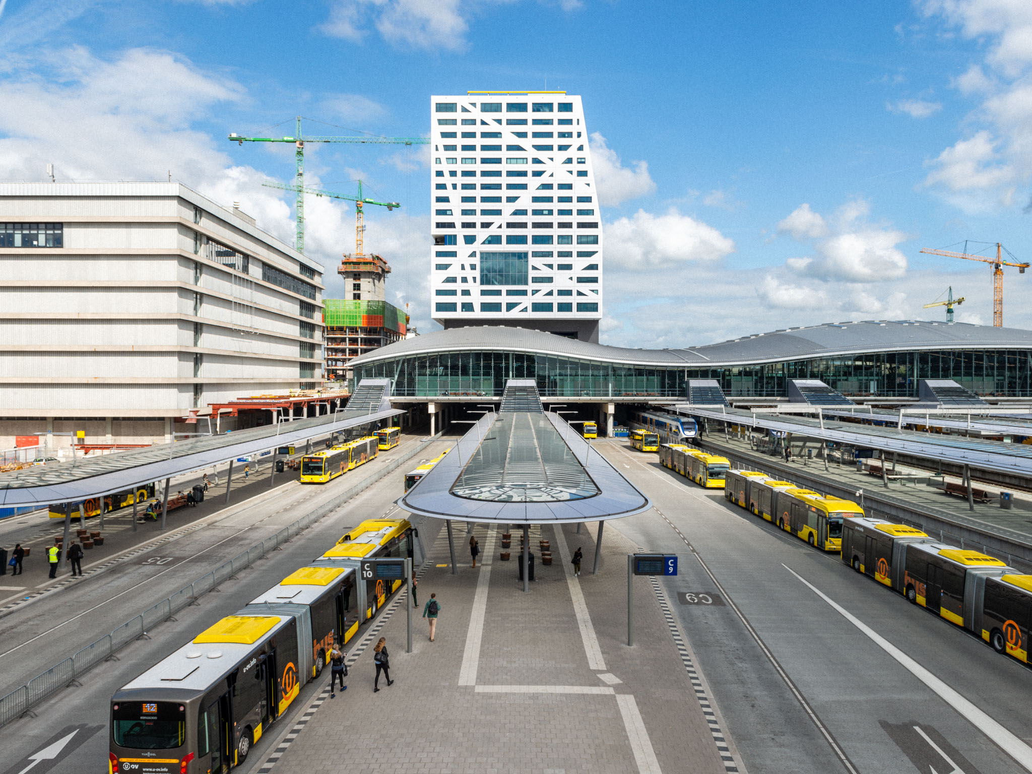 Utrecht Central Station (Benthem Crouwel Architecten and Movares) and City Hall Utrecht (Kraaijvanger Architects)