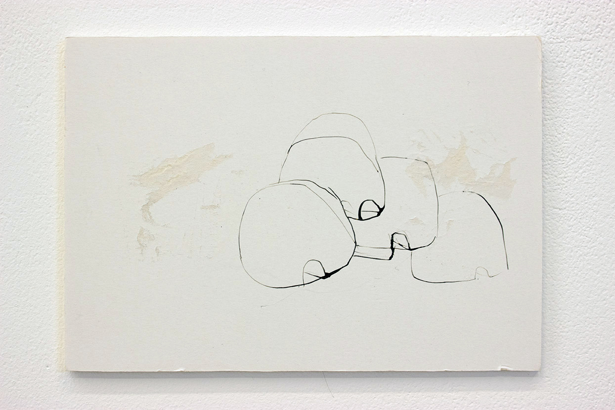 Bunker, ink, foam-board 7"x6.5