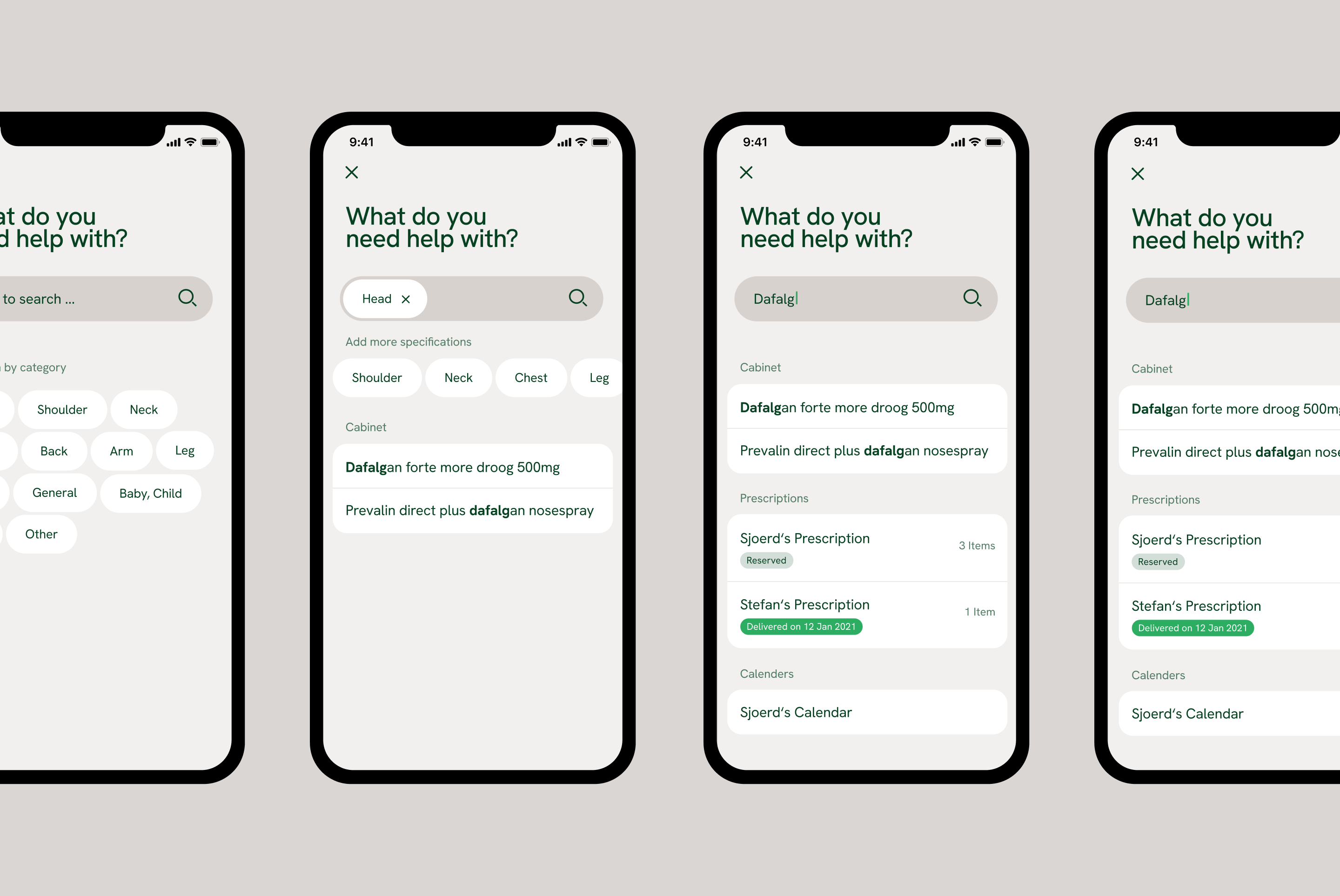 The app offers a global search to find anything from medicines, lists of medicines prescriptions, reminders, and more.