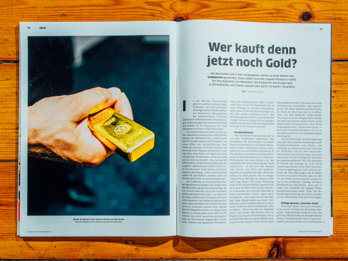 Wirtschaftswoche Nr. 35 / Portrait Alexander Moder / August 2018