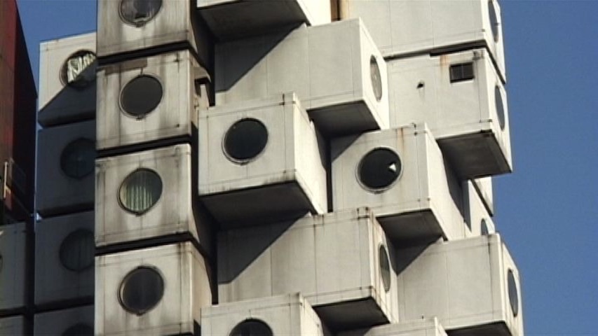 Nakagin Capsule Tower Japanese Metabolist Landmark on the Edge of