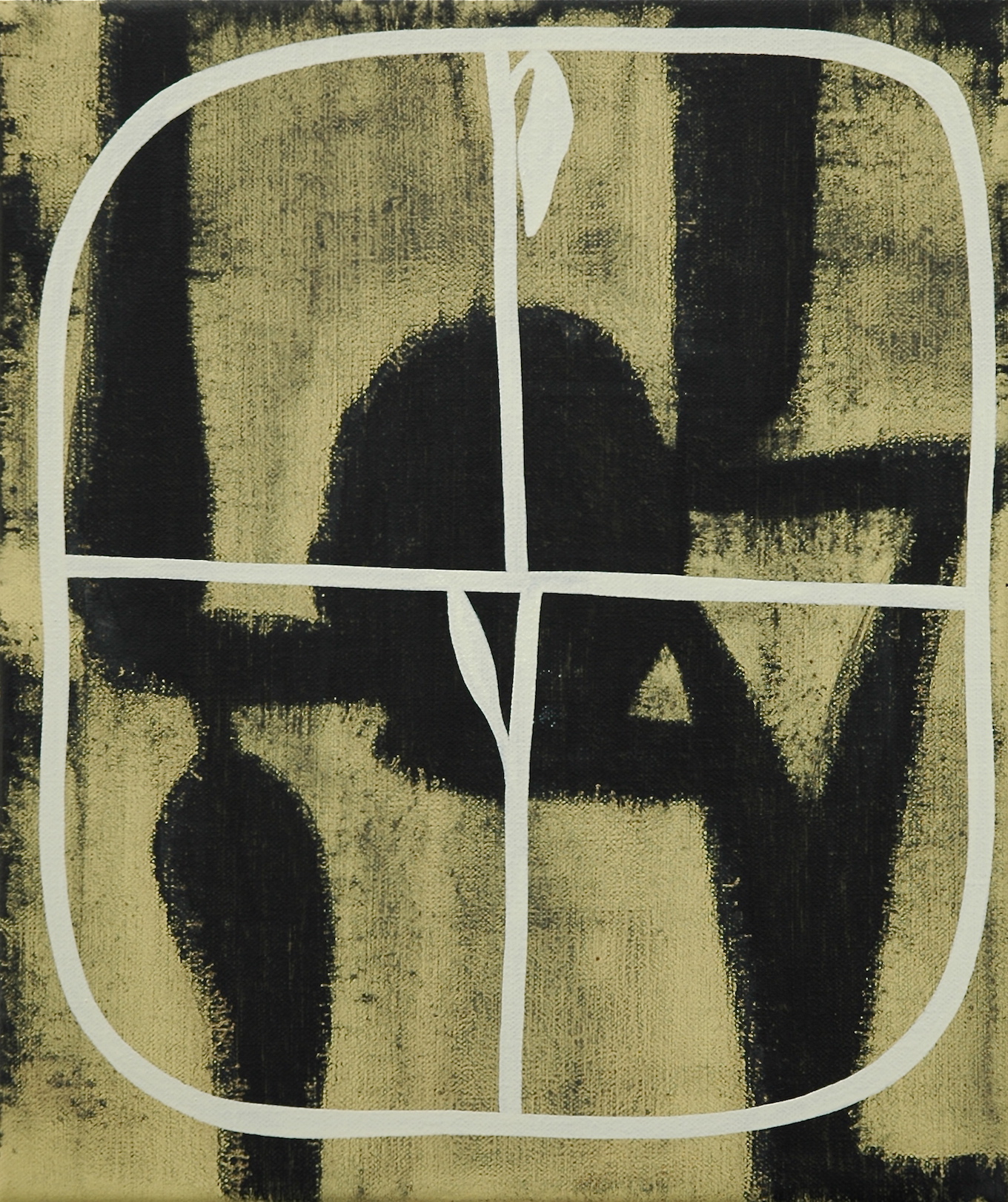 Untitled 2007, acrylic and alkyd on canvas, 30 x 25 cm, private collection