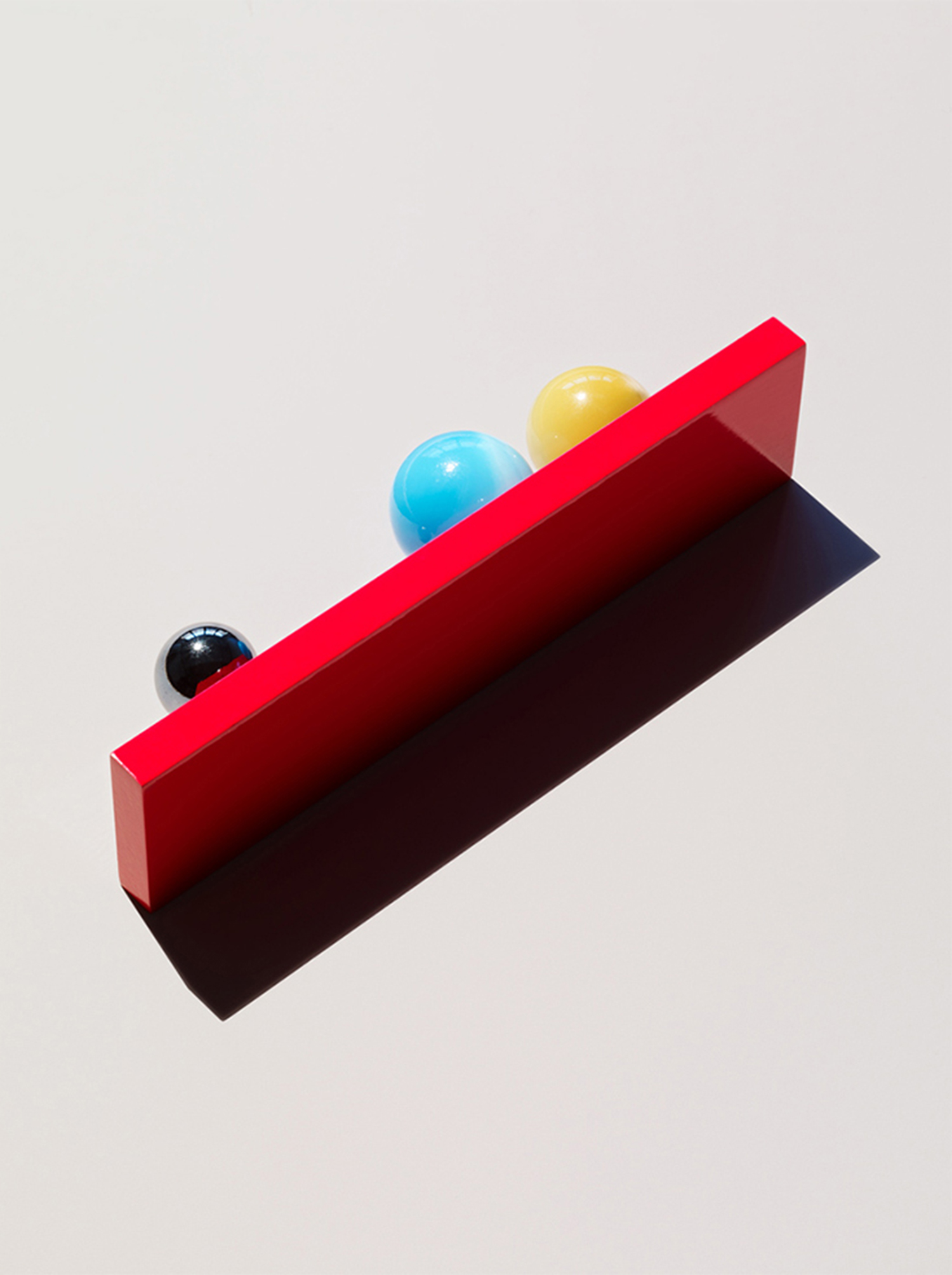 Utilizing diverse shapes, Prop Stylist Sara Wacksman creates a colorful conceptual design