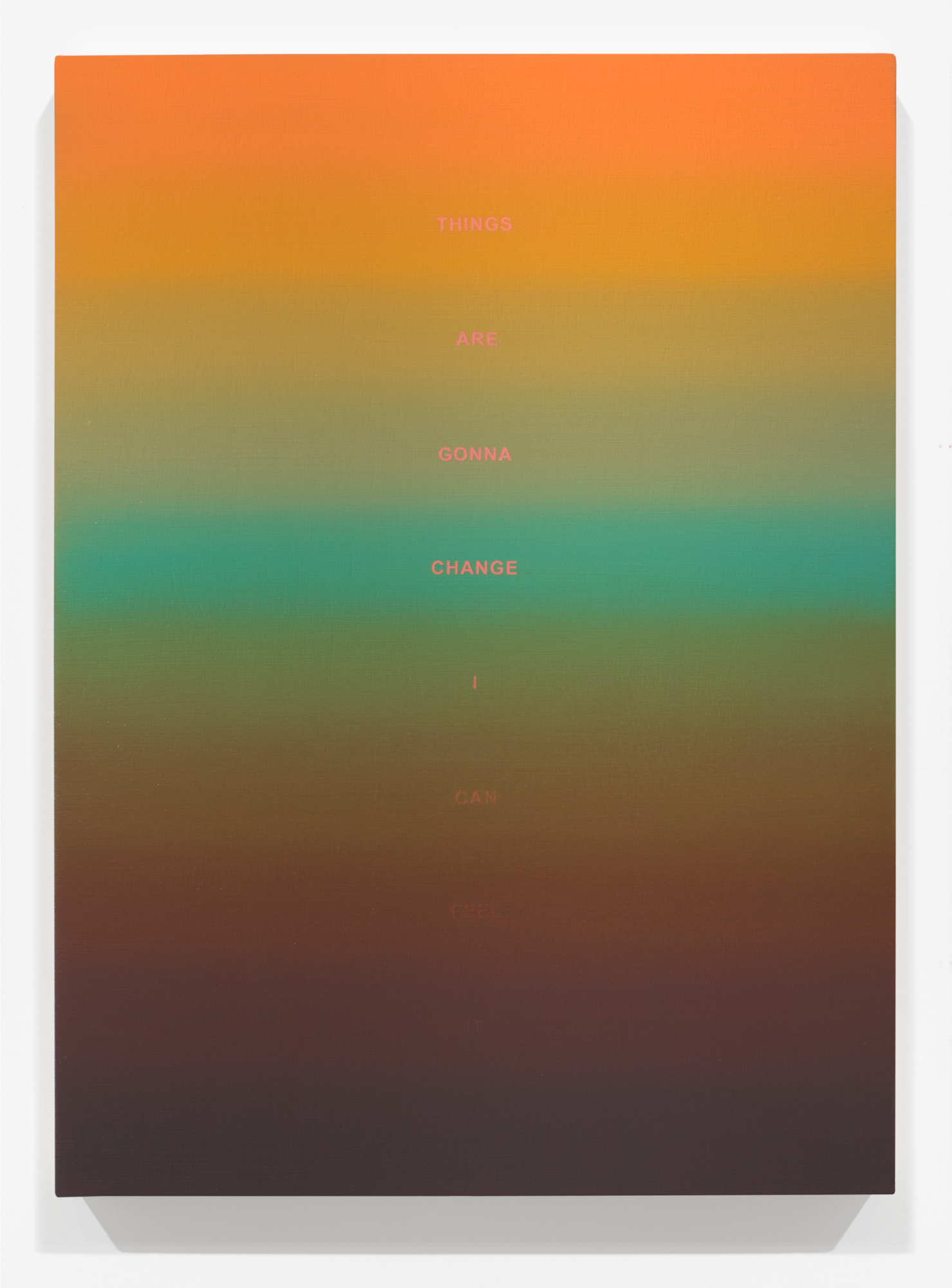 Things Are Gonna Change I Can Feel It. 2012. Oil and acrylic on wood panel, 22" x 16" (56 x 41 cm)