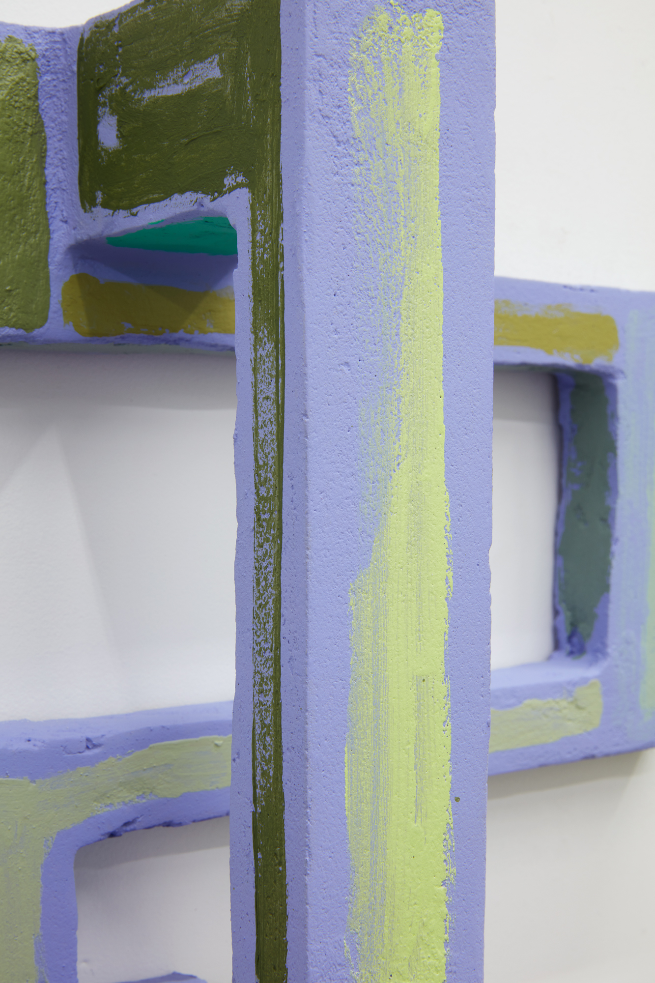 Utterance 2, 2019 (Detail view) Mild steel, stucco, acrylic paint 12 &sup1;&frasl;₄" x 12 &sup1;&frasl;₂" x 5 &sup1;&frasl;₄"