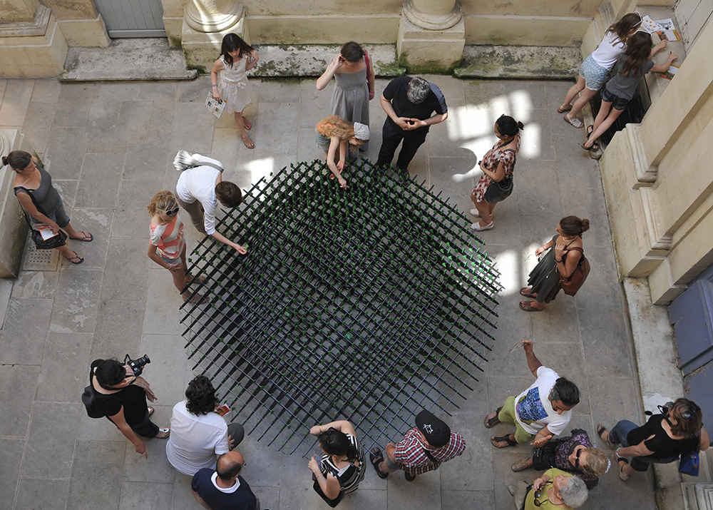 view of the landscape after the interaction with the visitors