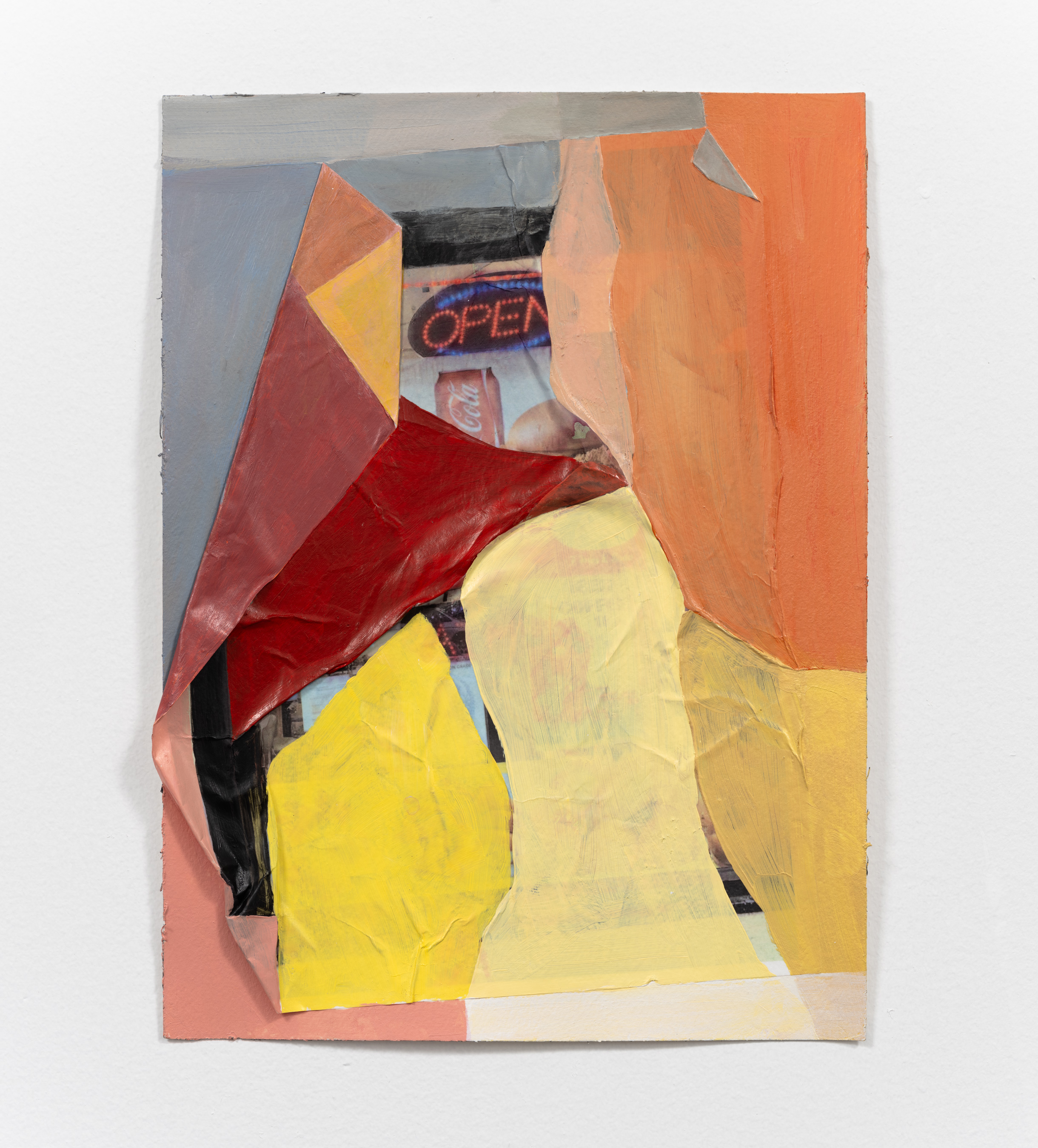 OPEN, 2022, 12 x 9 in, Acrylic and printed photograph on Arches paper