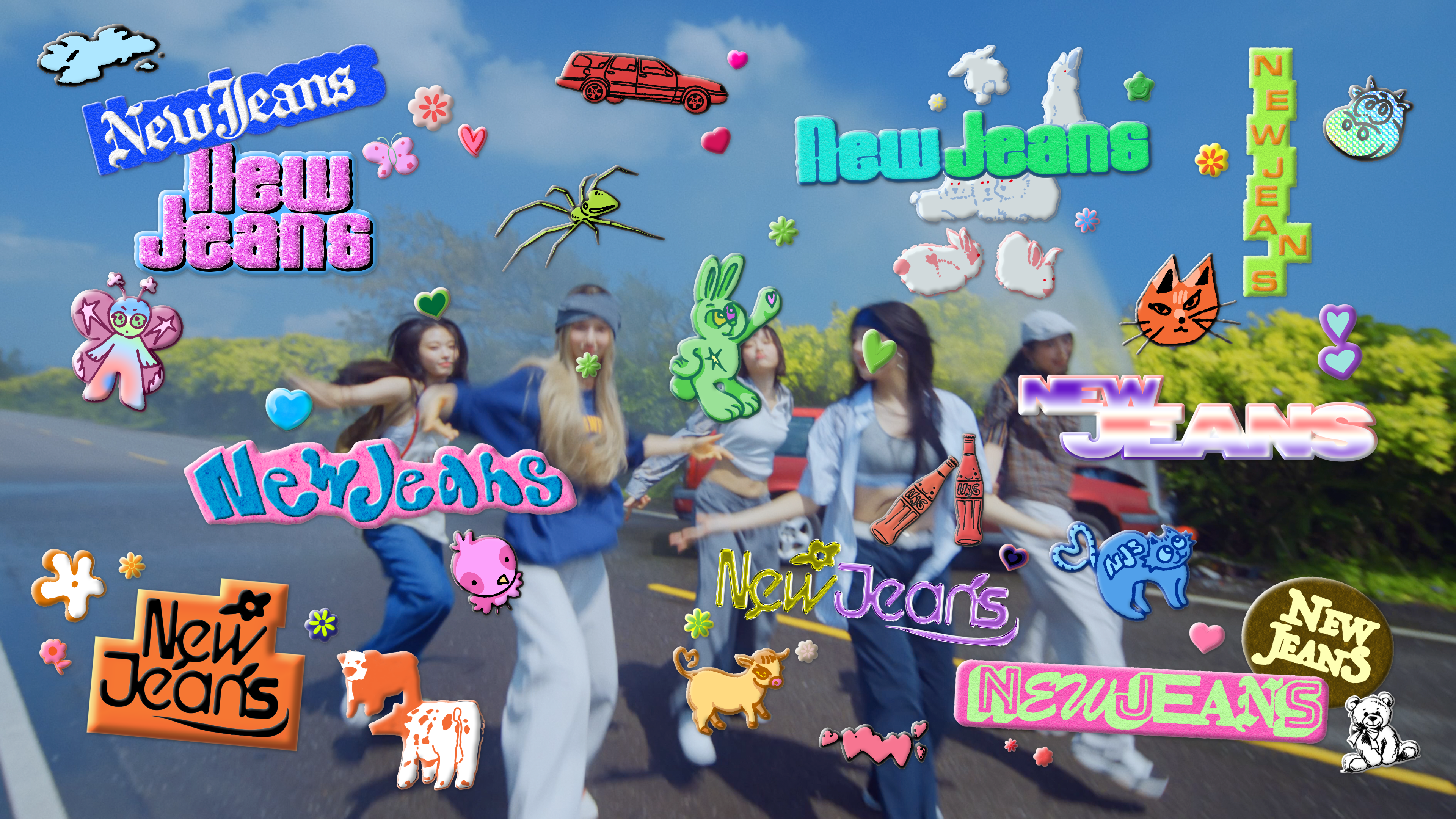 NewJeans 'HOW SWEET' Music Video Title illust + Logo Design