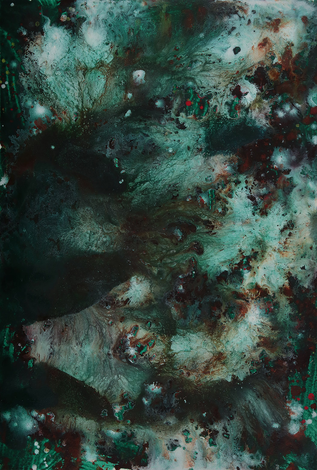 untitled ID1884, 2021, acrylics on paper, 56x38 cm