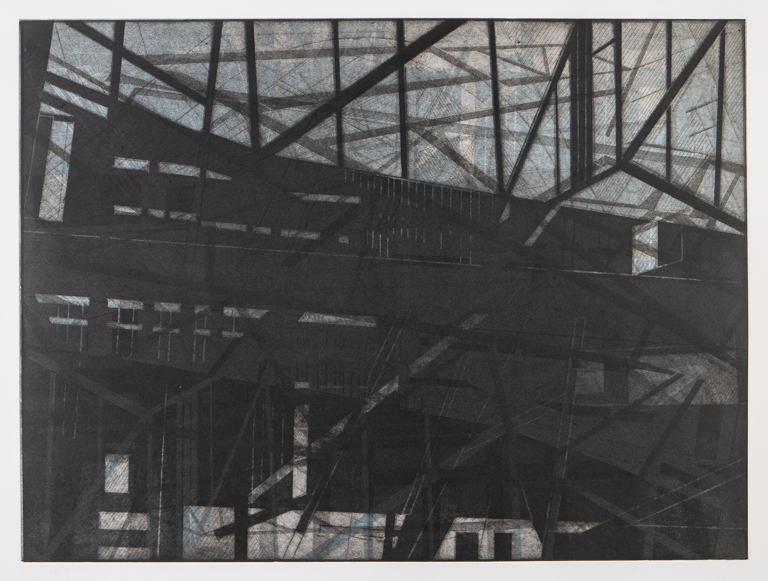 Sacred Site (AP 3), etching on Revere paper, 18 x 24 in. 2018