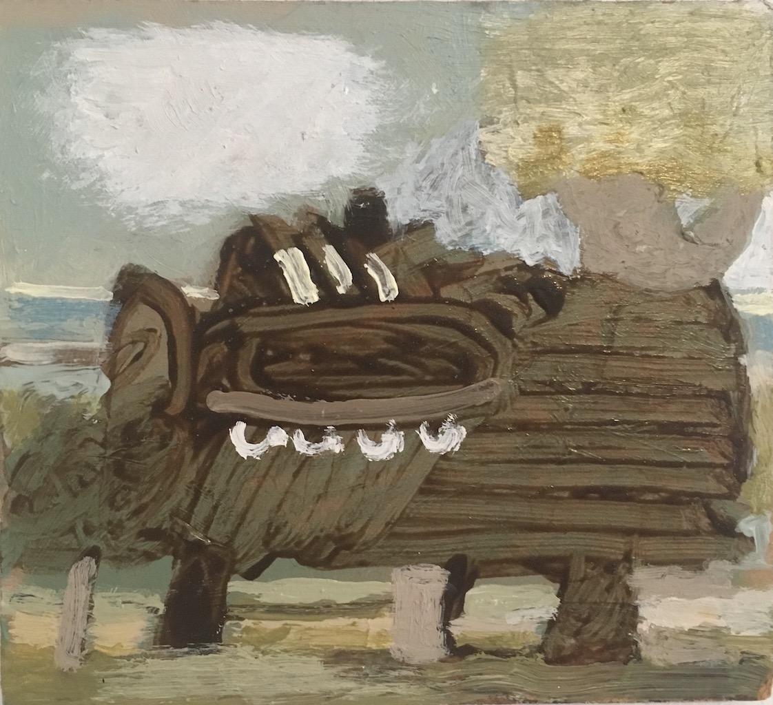 David E. Kearns, Untitled, 4 x 5 inches, Acrylic on MDF, 2010 (Sold)