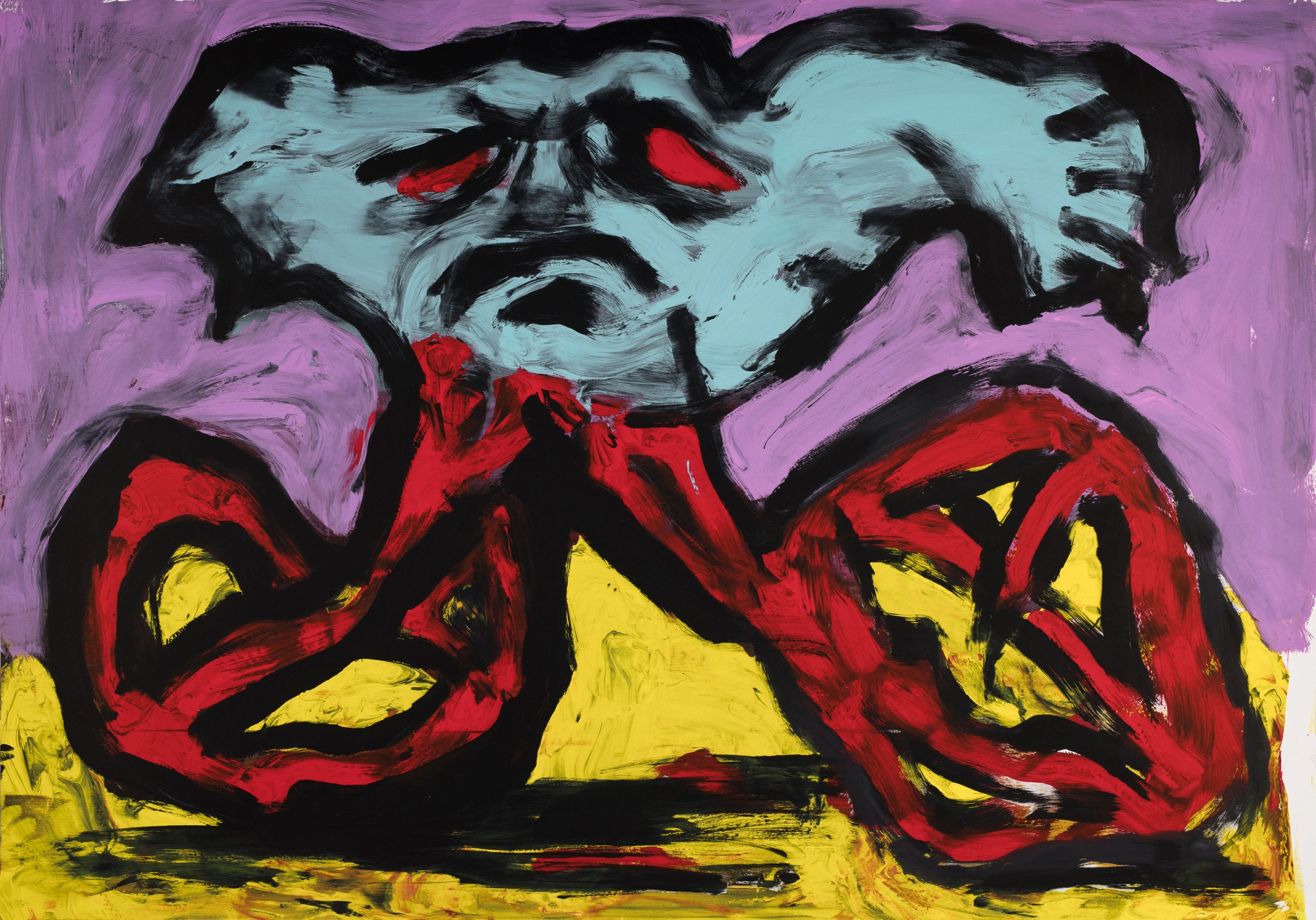 Cicloadrianoserigraphic monotype on paper, 70x100cm, 2021 · info