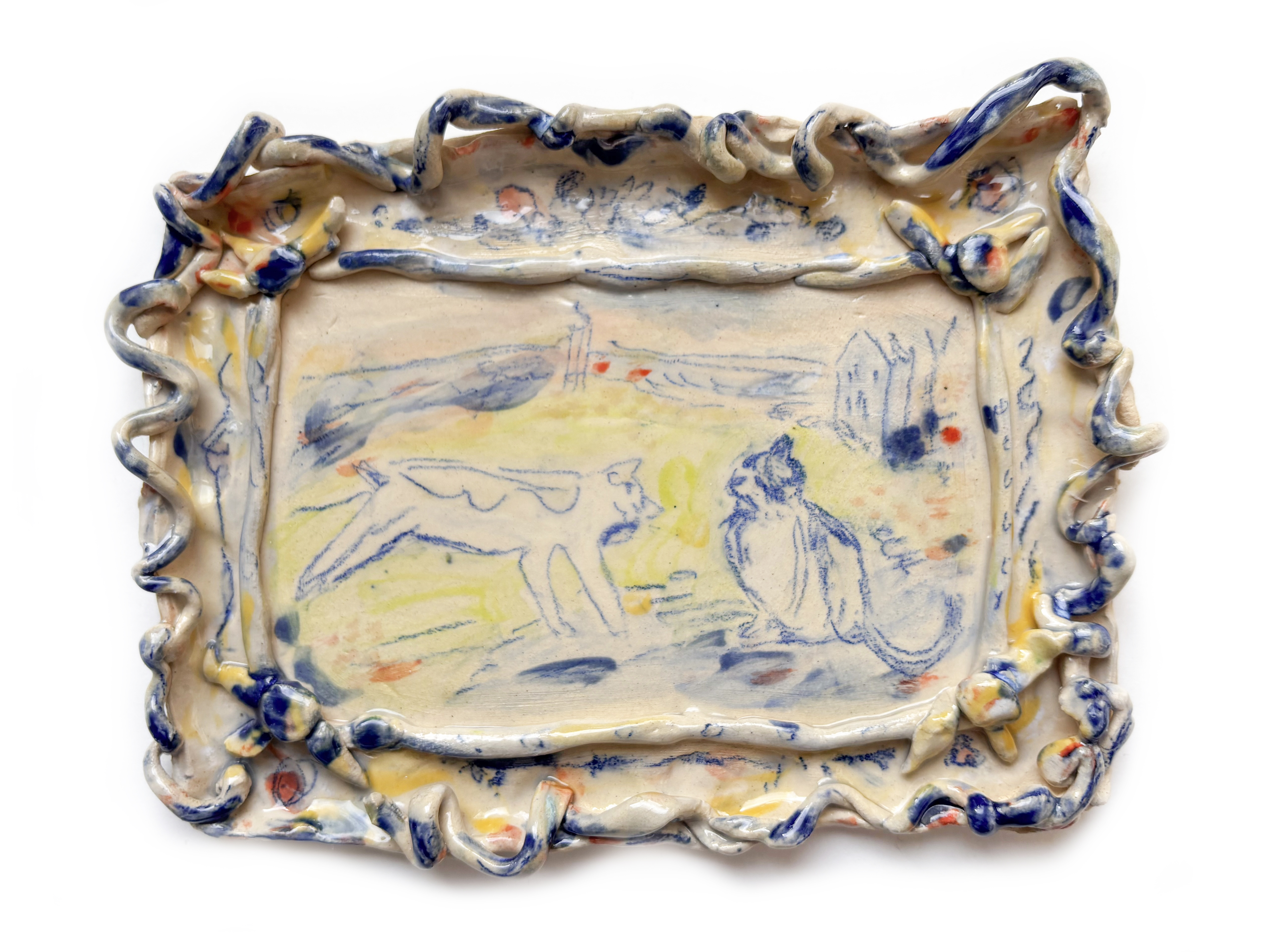 „Cats", glazed ceramics, 2025