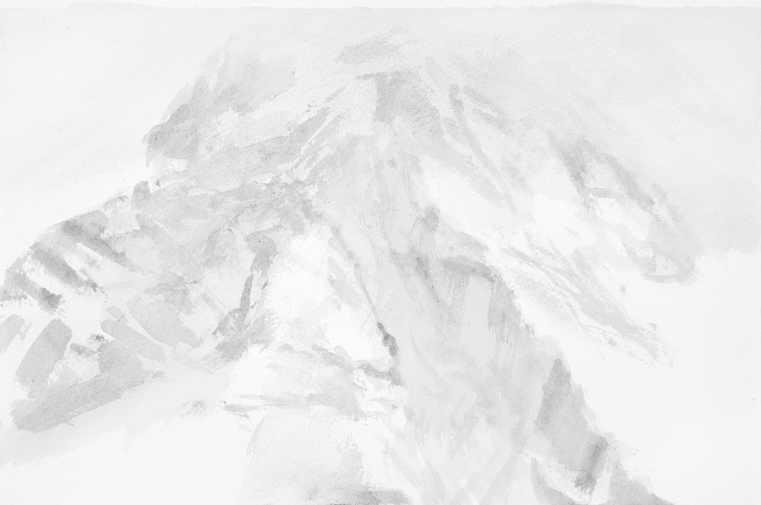 Paroi, brumes (IV)gouache sur papier19 x 28 cm, 2022