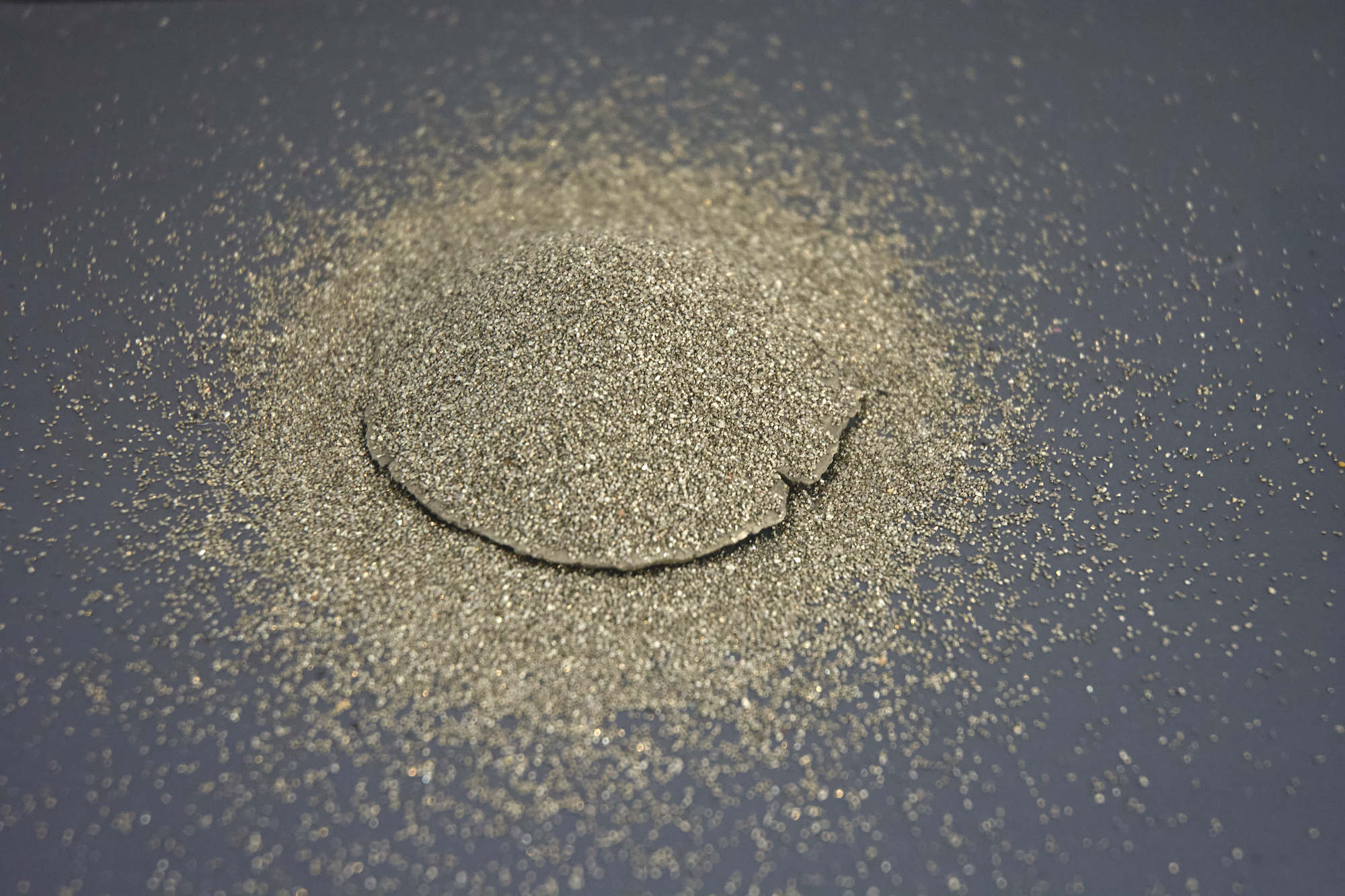 Pyrite sun + pyrite sand