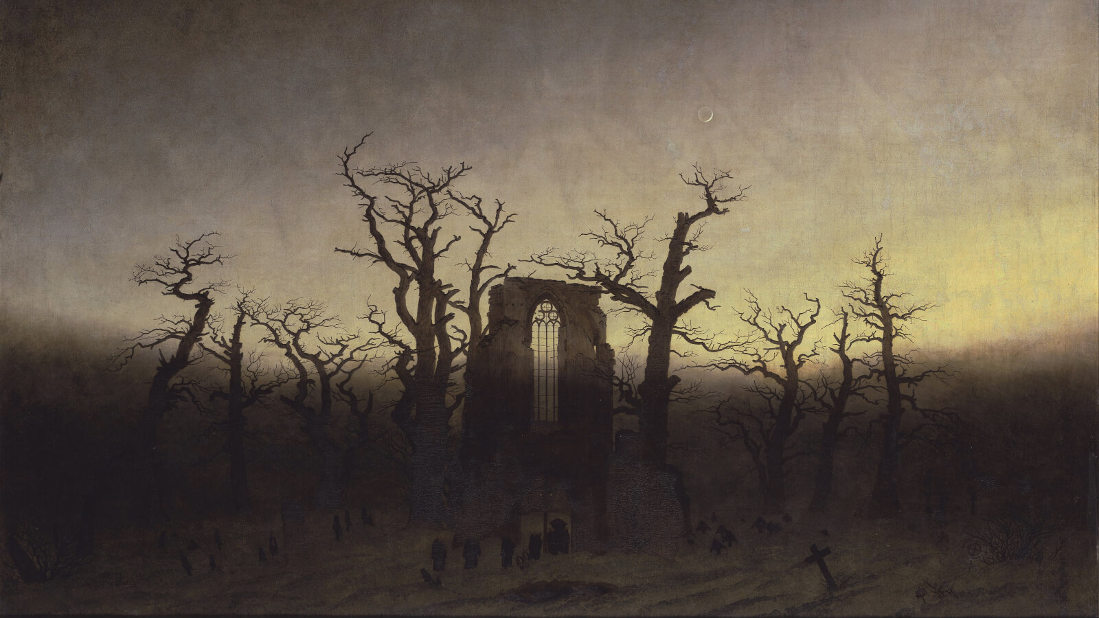 Caspar - David Friedrich - The Abbey in the Oakwood, 1810