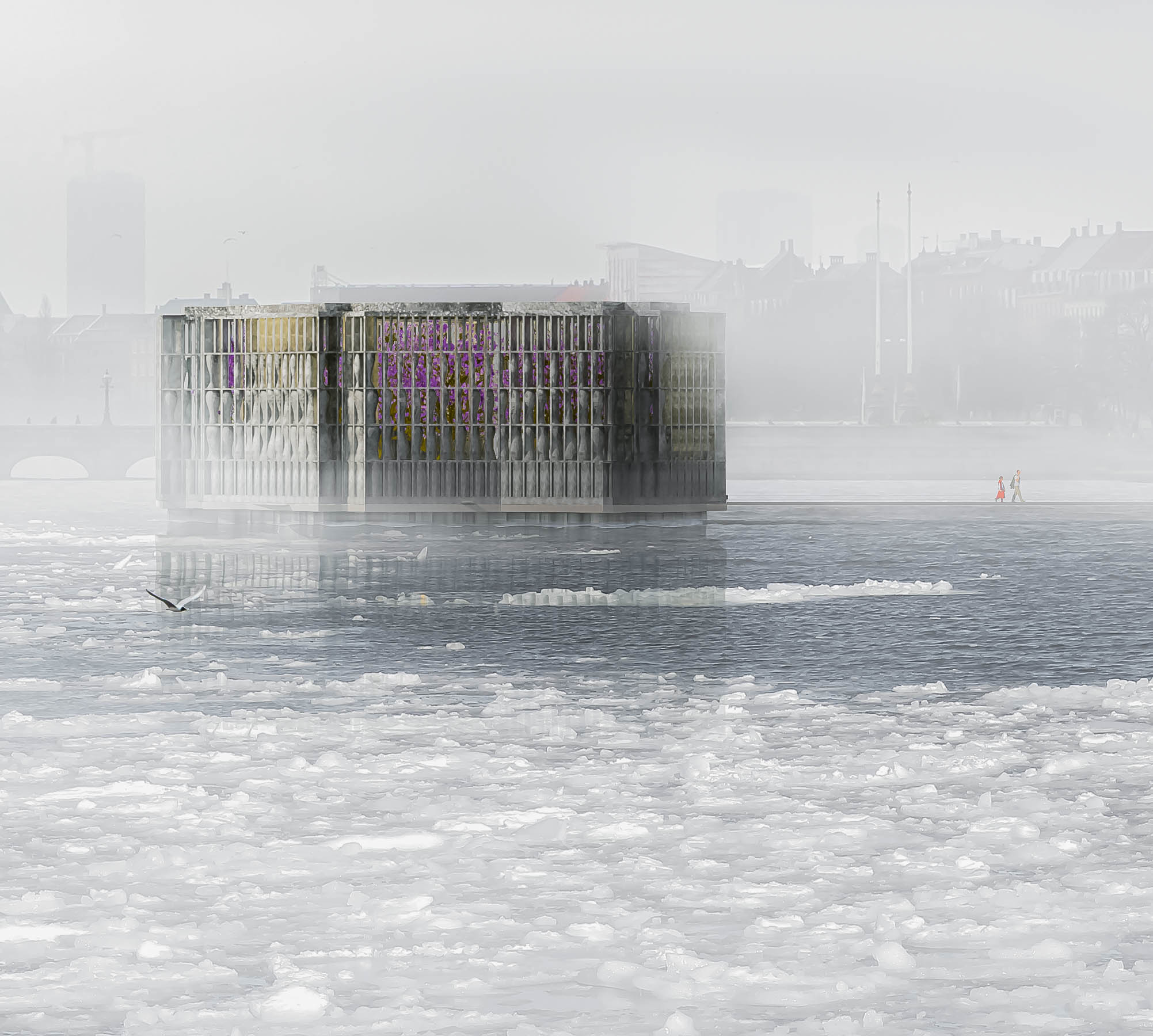 Visualization of the Ghout in the fogs of Fiske&oslash;en pond Copenhagen.