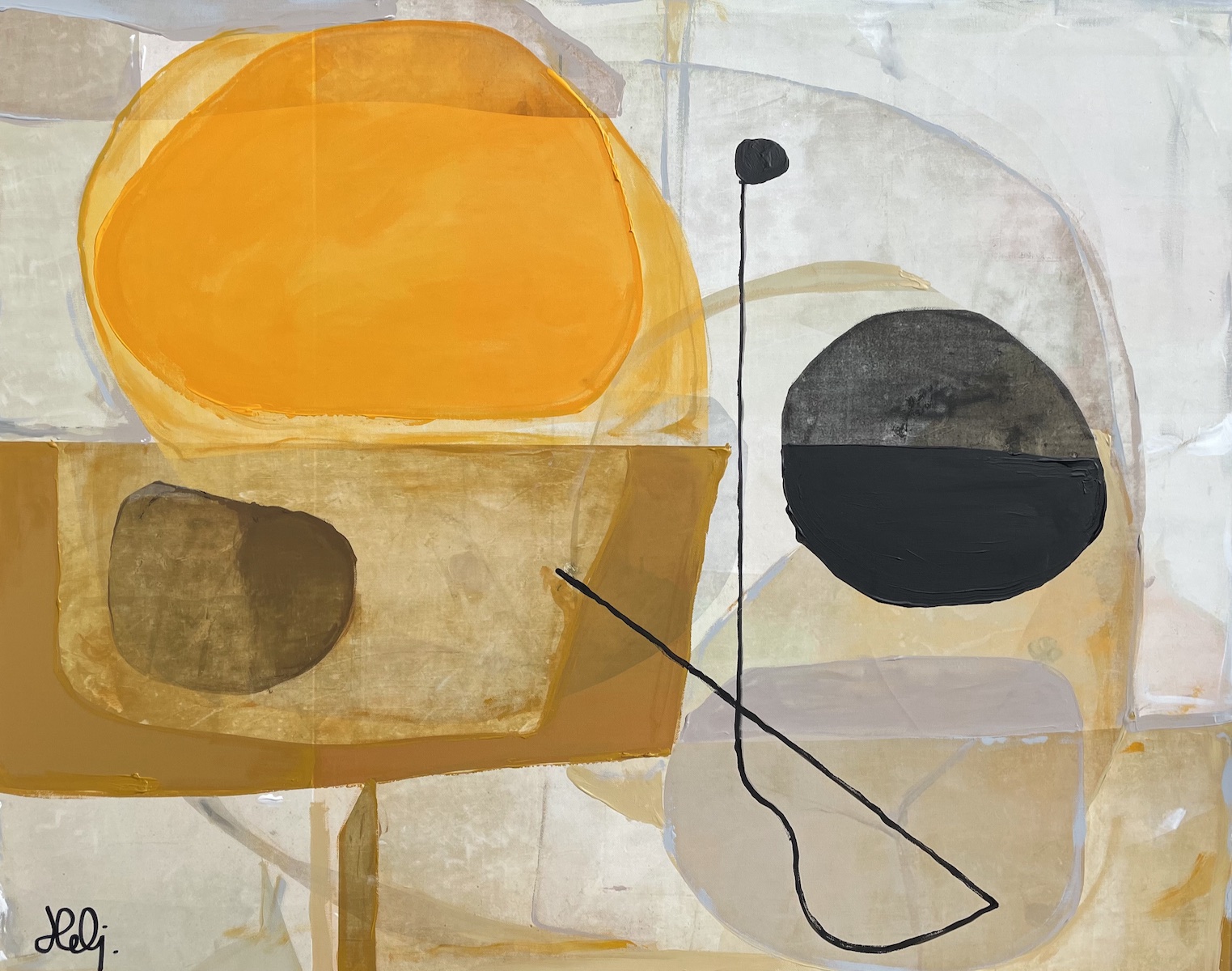 Also A Yellow Object, 202280 x 100 cmMixed media on canvas