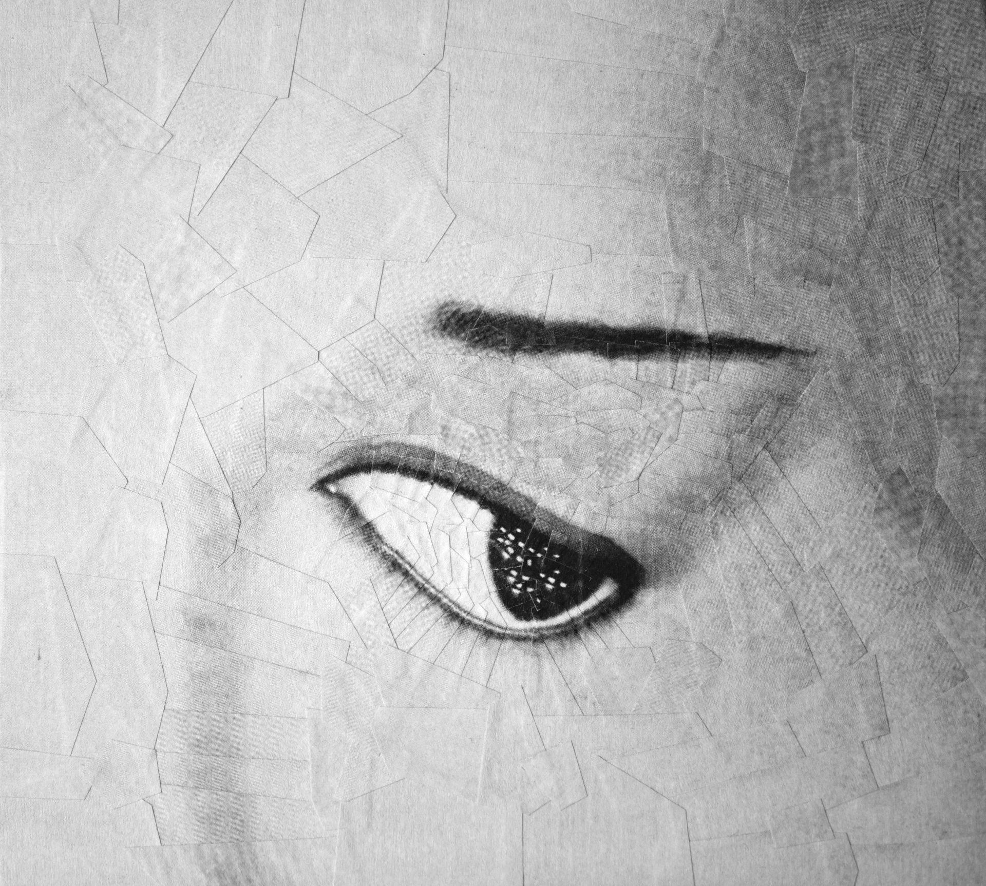 Five eye collage sketches 1, 2011, 5.9 x 4.6 inches