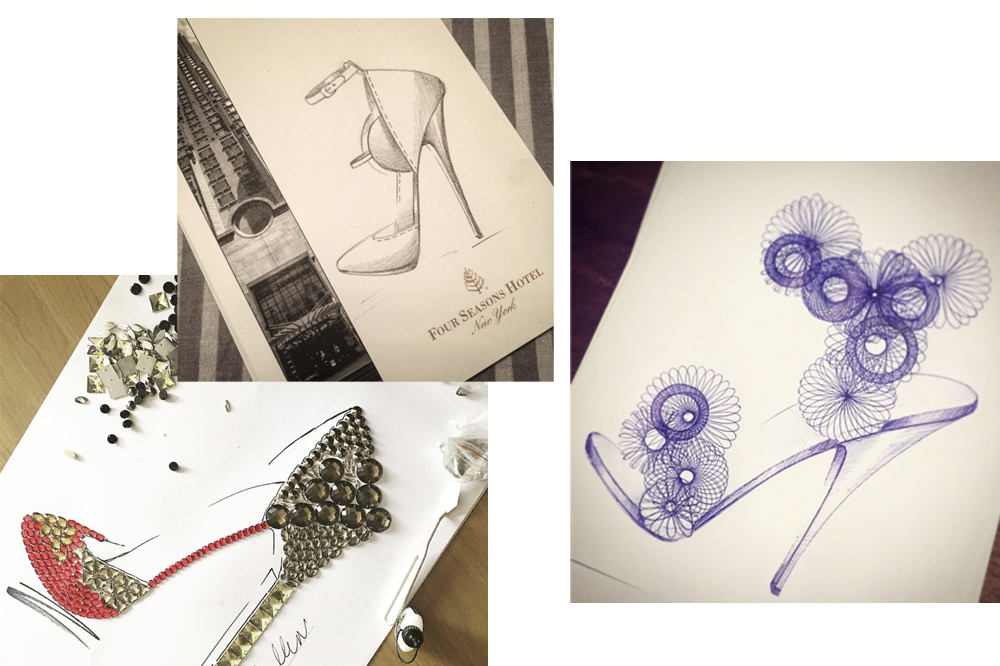  Hand Drawings using conventional and unconventional techniques.