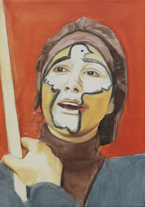 'Dove Face' 2019, Oil on Linen, 26 x 36 cm