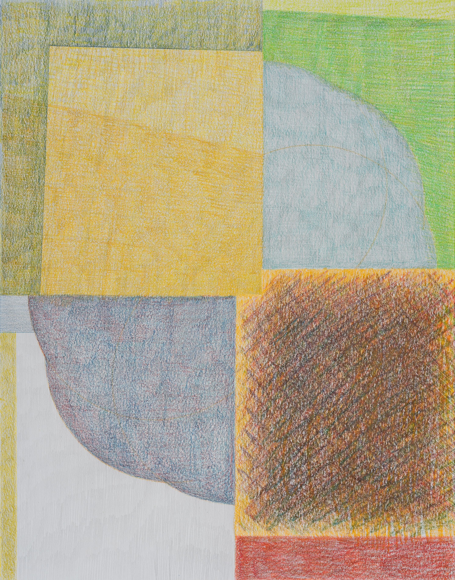 Equal Mind, 2020, colored pencil and graphite on paper, 14 × 11".