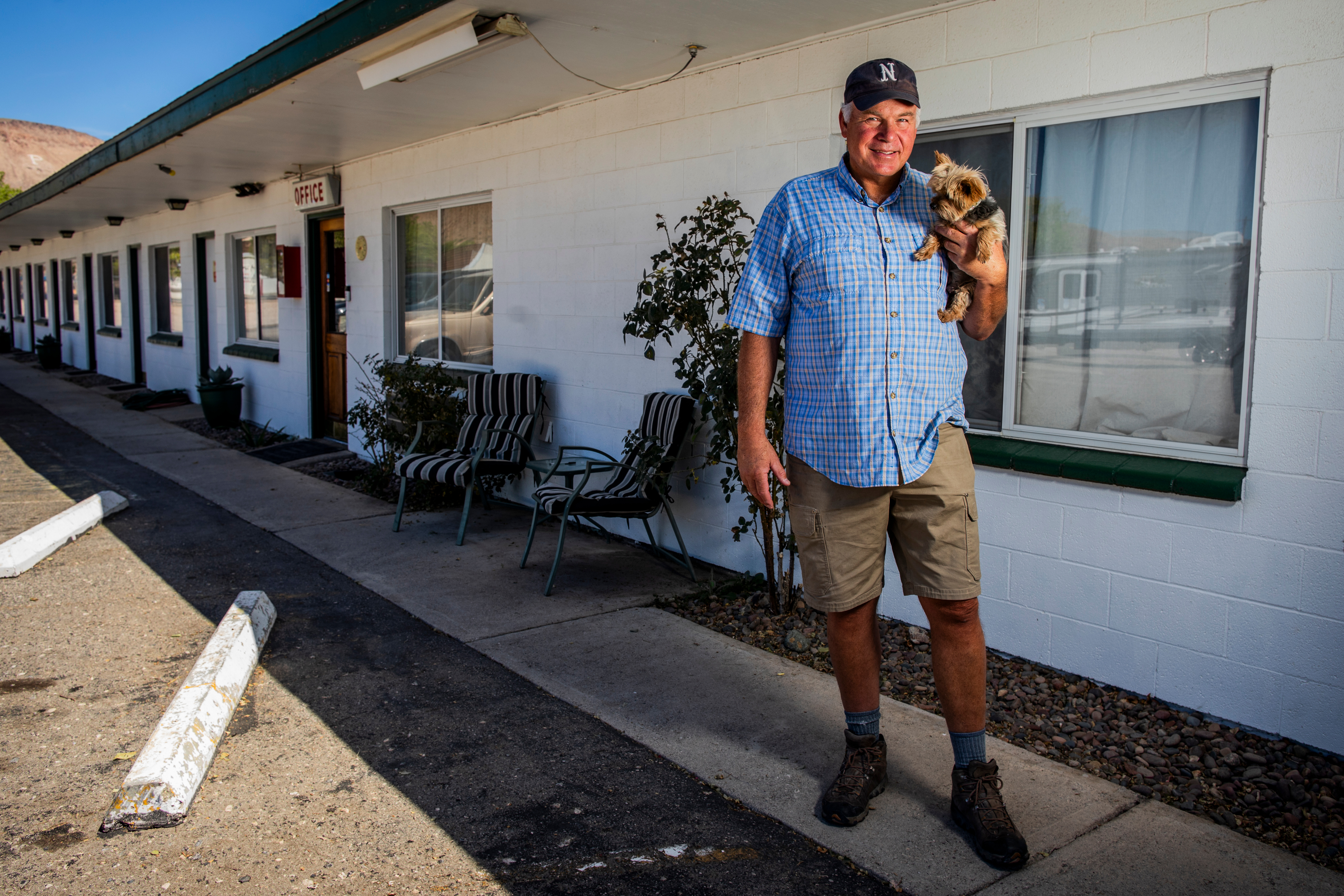 Vern Holaday is the owner of the Alamo Inn in Alamo, Nevada. His motel is a popular destination for tourists visiting the Extraterrestrial Highway and Area 51. (NBC News)