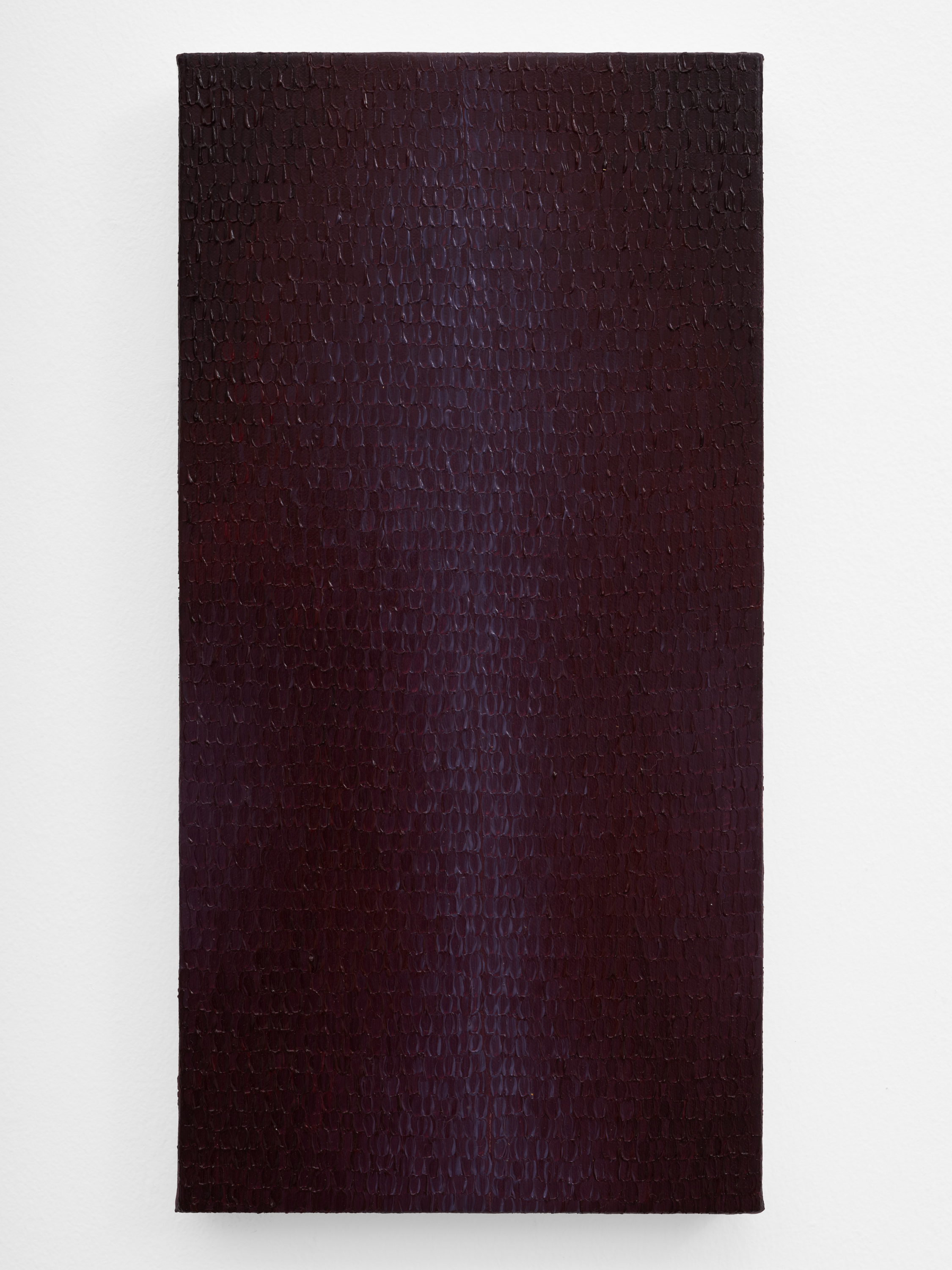 Ava McDonough, Iris, 2025, Oil on canvas, 12 (H) x 6 (W) in.