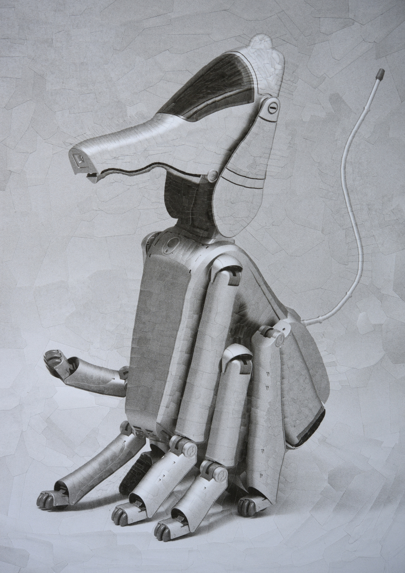 Aibo ERS-110 with modifications, 2019,  8.2 x 11.6 inches