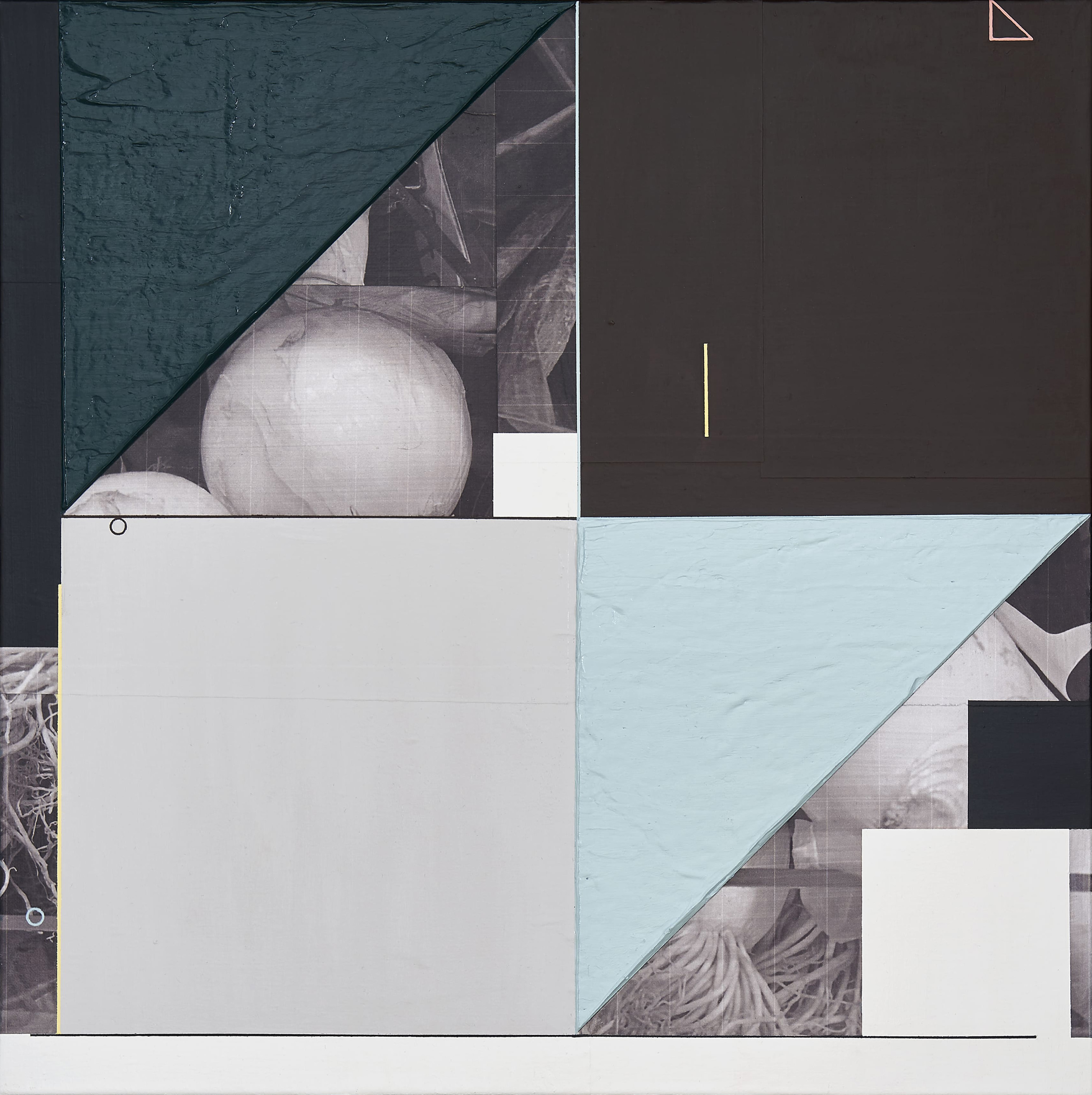  Sineu Market, 2020, Acrylic and photo-collage on canvas, 53 x 53 cm